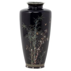 Japanese Antique Cloisonne Enamel Vase Hayashi Kodenji
