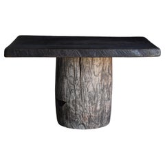 Table basse japonaise ancienne 1860s-1900s / Table d'appoint primitive Wabisabi