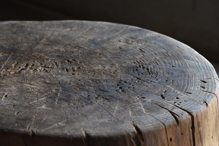 Japanese Antique Coffee Table 1860s-1900s / Wabi Sabi Mingei Primitive In Good Condition For Sale In Sammu-shi, Chiba