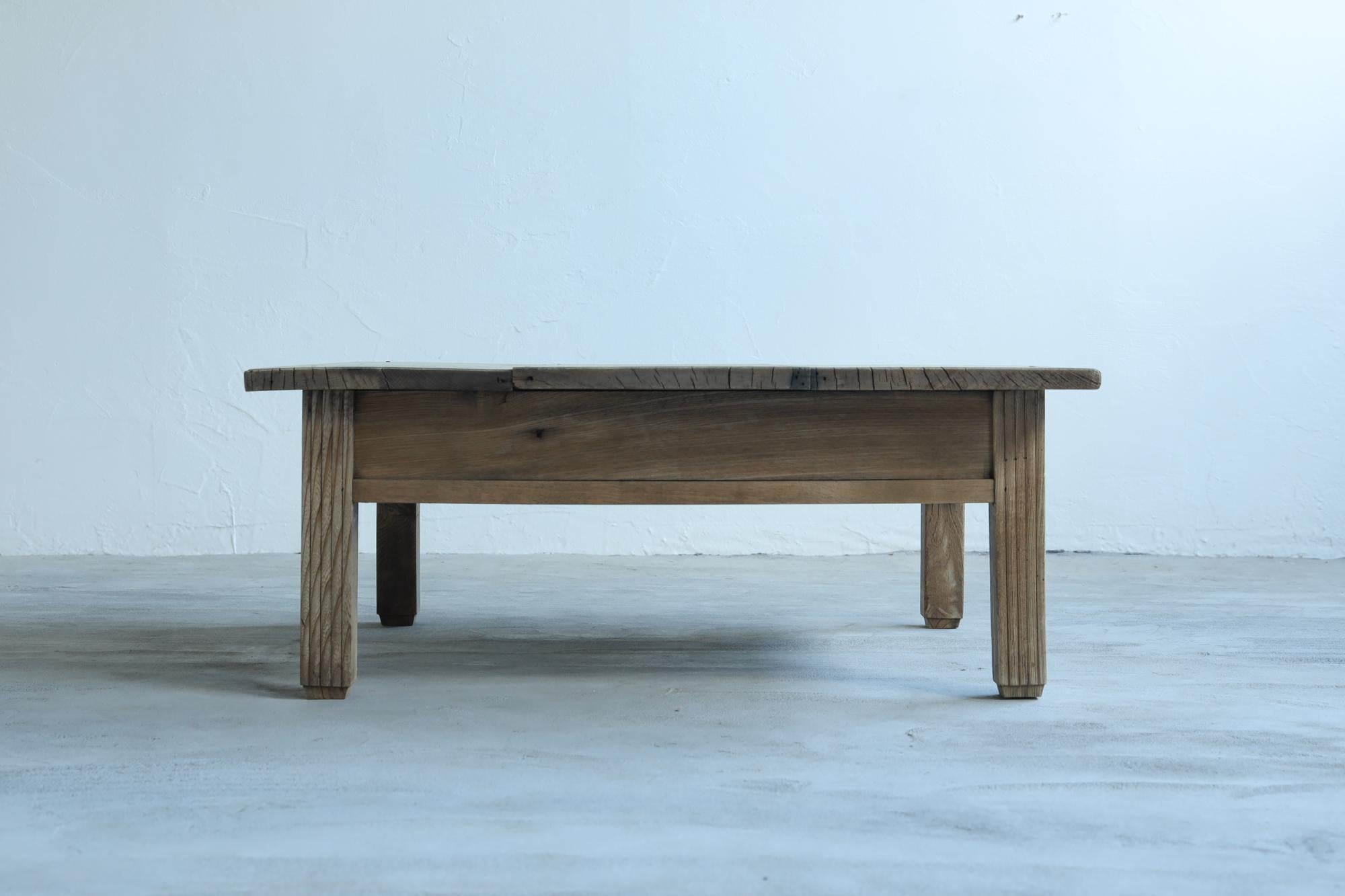 Japanese Antique Coffee Table, Desk, Wabi-Sabi, Early 20th Century For Sale 6