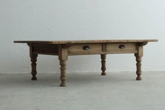 Table basse ancienne japonaise, bureau, assiette simple, Wabi-Sabi, début du 20e siècle