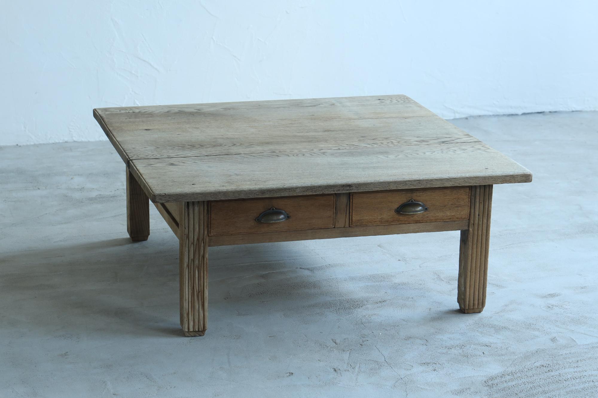 Hand-Crafted Japanese Antique Coffee Table, Desk, Wabi-Sabi, Early 20th Century For Sale