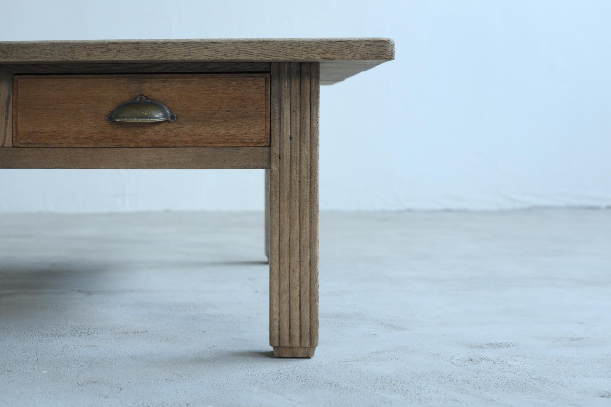 Japanese Antique Coffee Table, Desk, Wabi-Sabi, Early 20th Century In Good Condition For Sale In Katori-Shi, 12