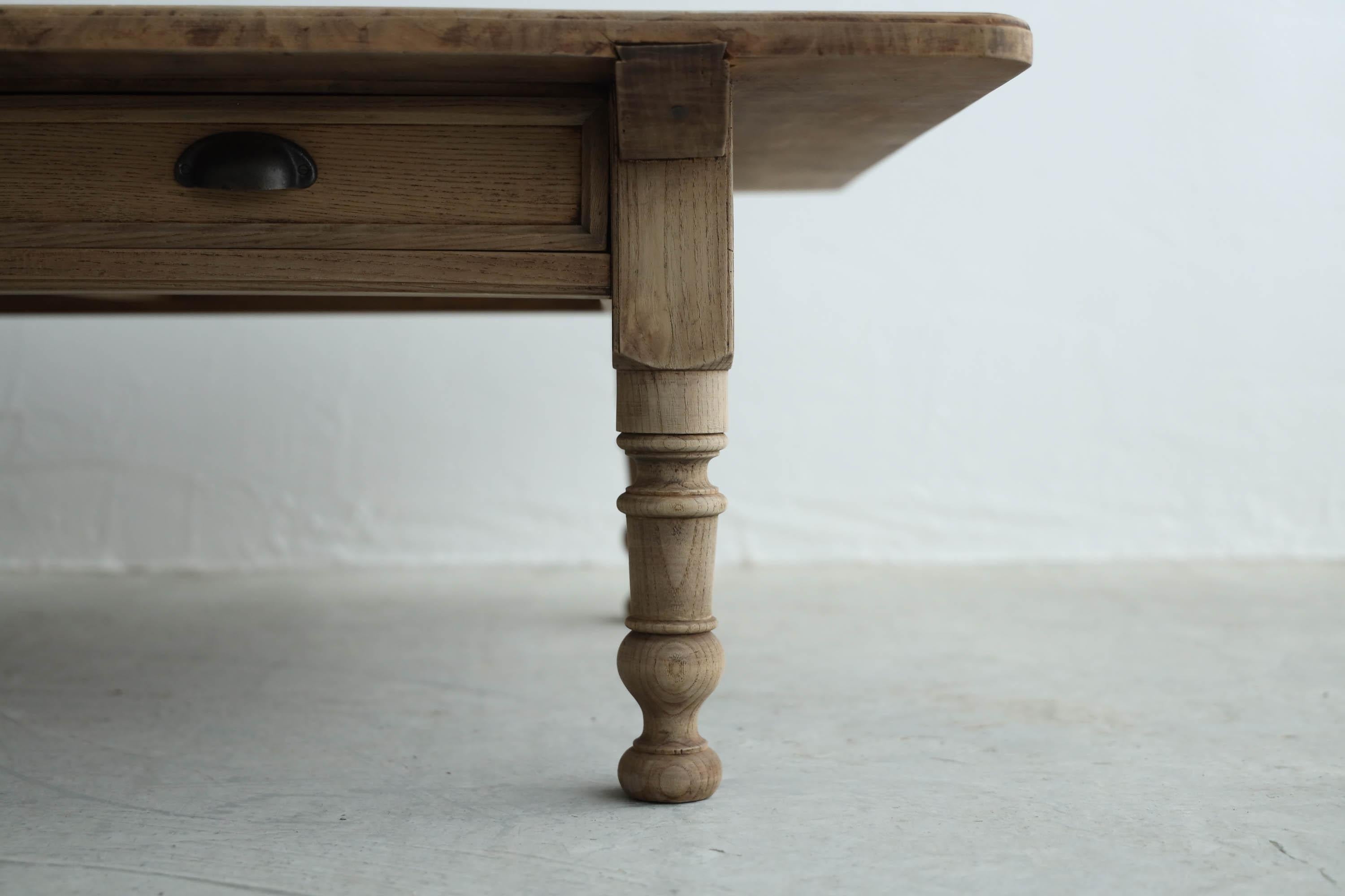 Wood Japanese Antique Coffee Table, Desk, Single Plate, Wabi-Sabi, Early 20th Century