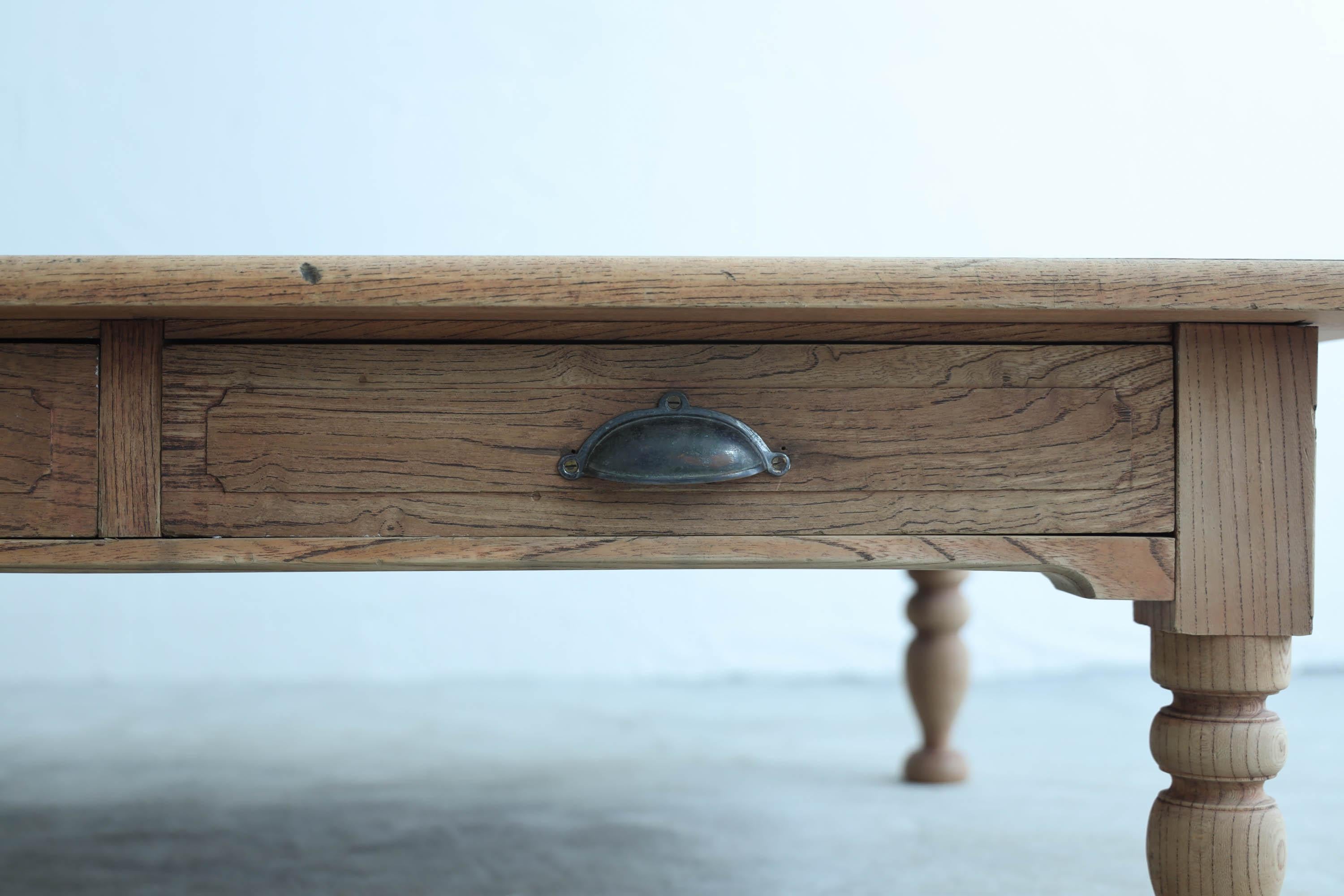 Wood Japanese Antique Coffee Table, Desk, Single Plate, Wabi-Sabi, Early 20th Century