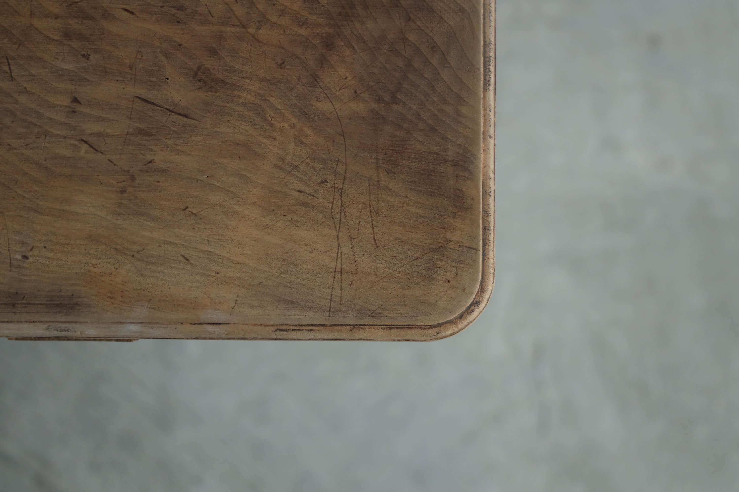 Japanese Antique Coffee Table, Desk, Single Plate, Wabi-Sabi, Early 20th Century 2