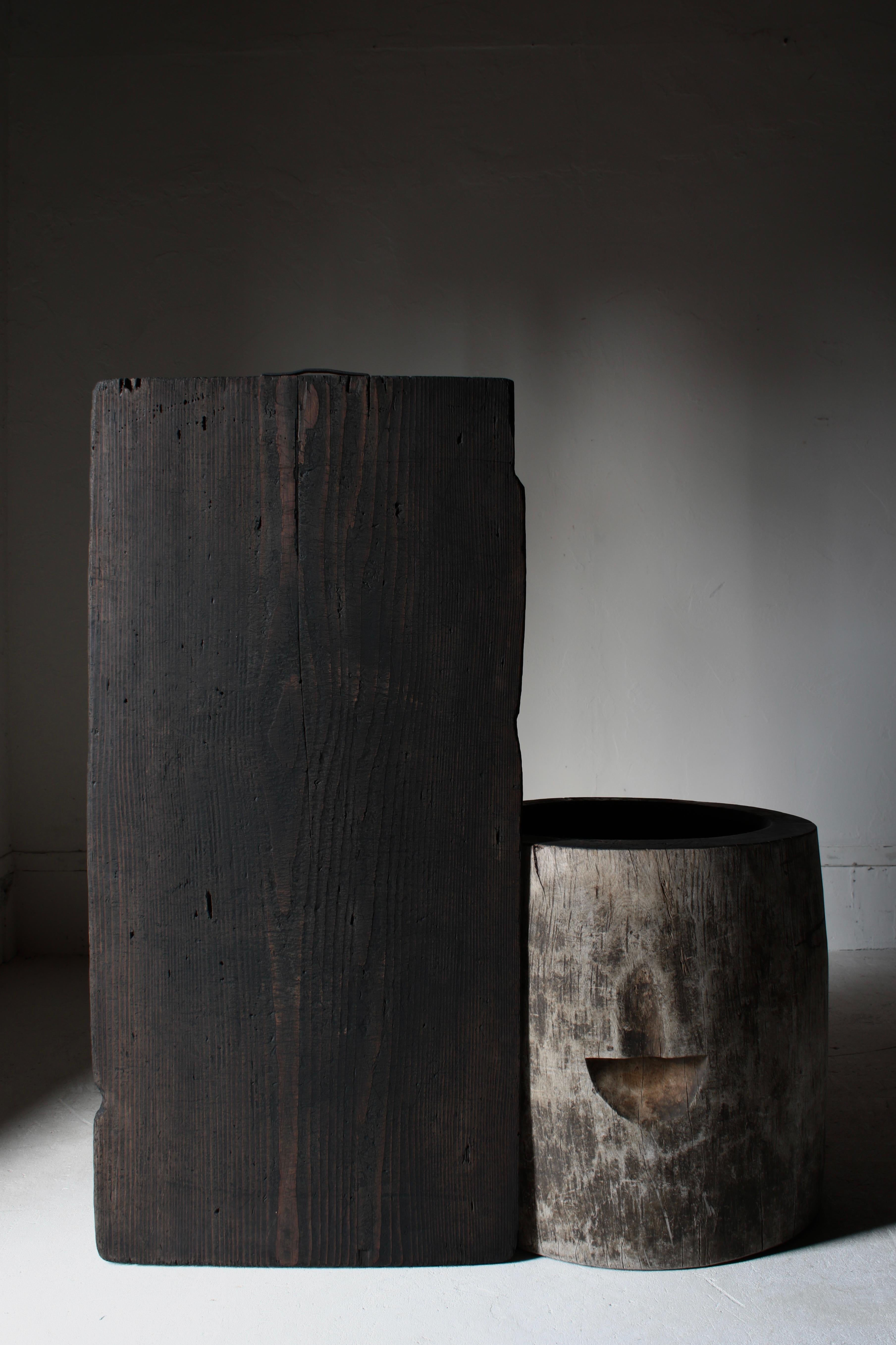 Hardwood Japanese Antique Coffee Table / Low Table Exhibition Table / Wabi-Sabi Primitive