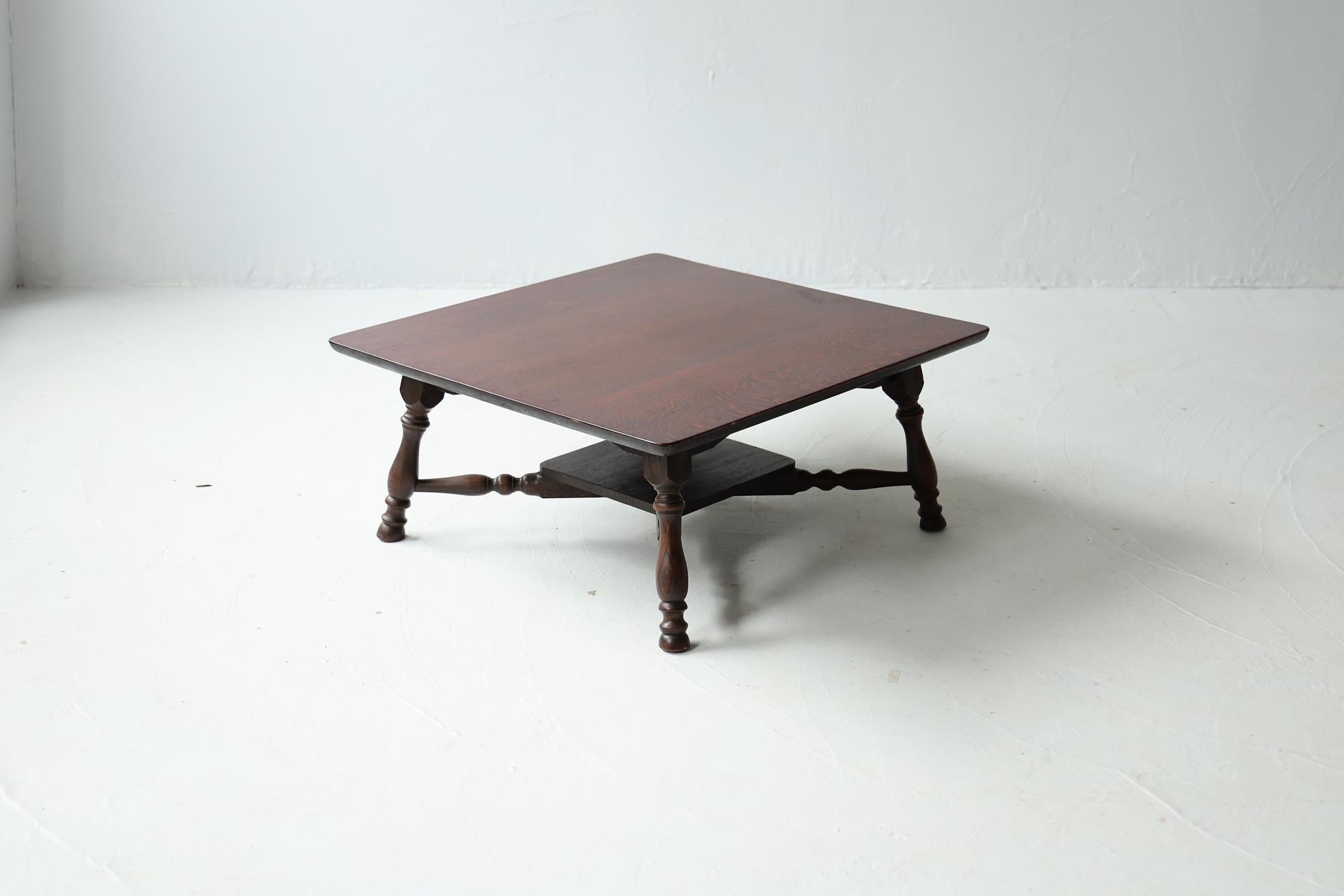 Japanese Antique Coffee Table, Wabi-Sabi, Early 20th Century For Sale 5