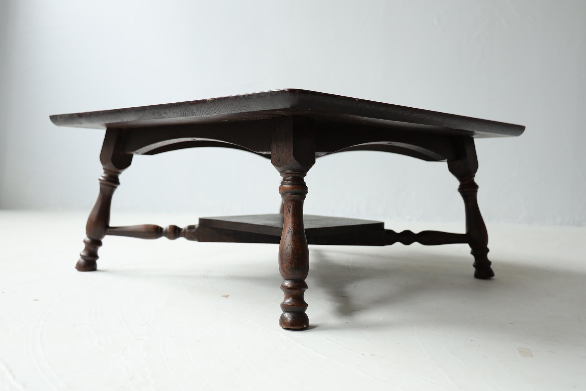 Hand-Crafted Japanese Antique Coffee Table, Wabi-Sabi, Early 20th Century For Sale