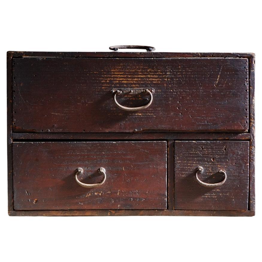Arcón Compacto Antiguo Japonés, Era Meiji '1868-1912'Wabi Sabi