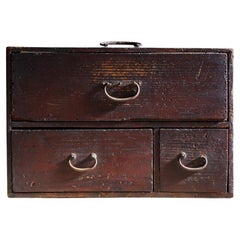 Arcón Compacto Antiguo Japonés, Era Meiji '1868-1912'Wabi Sabi