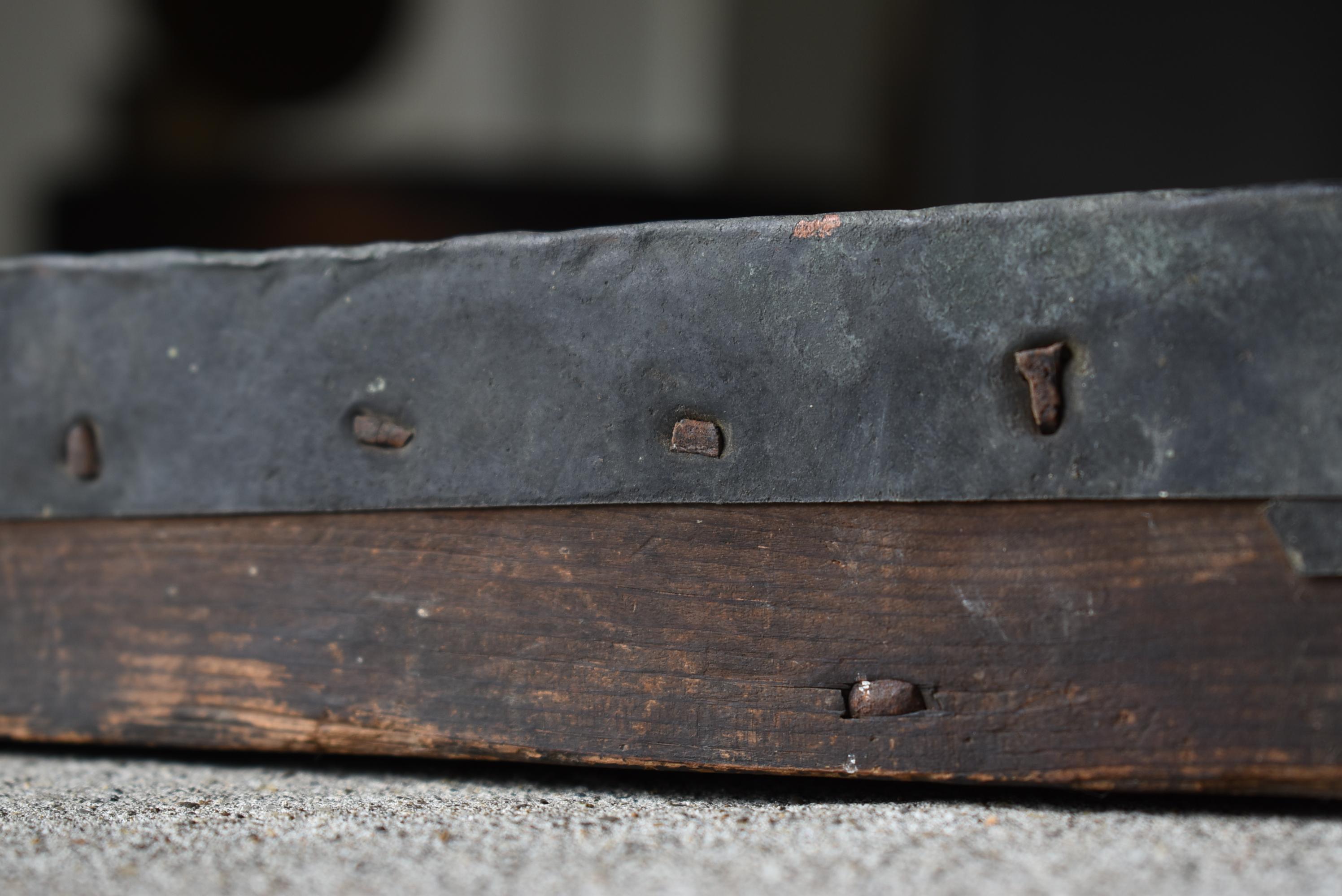 Japanese Antique Copper-Clad Door 1860s-1900s / Abstract Art Wabisabi For Sale 4