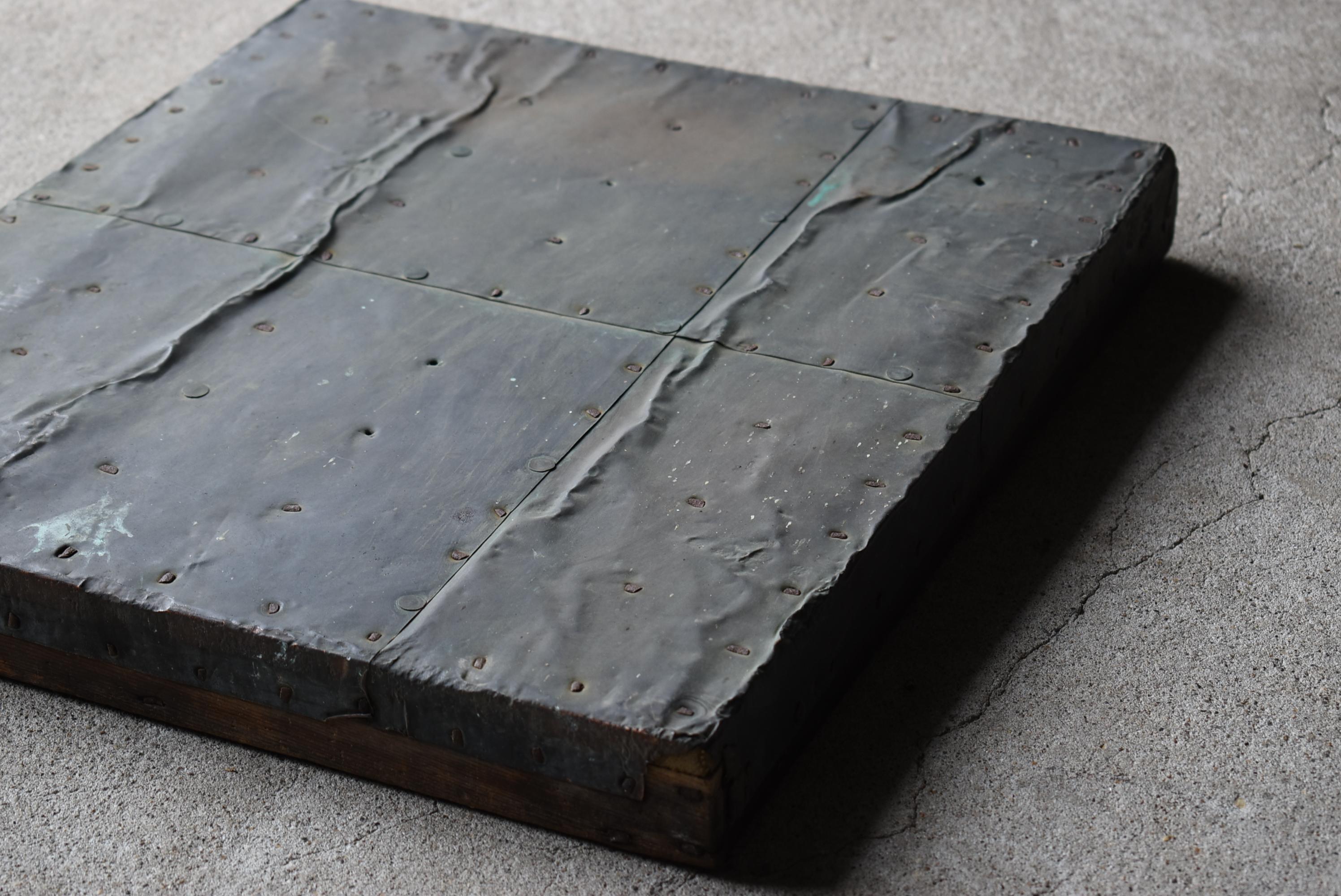 Japanese Antique Copper-Clad Door 1860s-1900s / Abstract Art Wabisabi For Sale 1