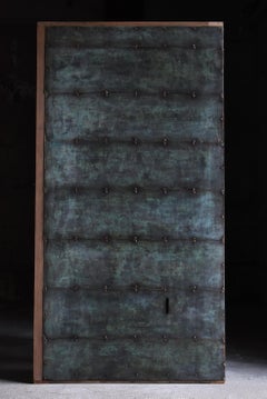 Japanese Antique Copper-Plated Door 1860s-1900s / Wabisabi