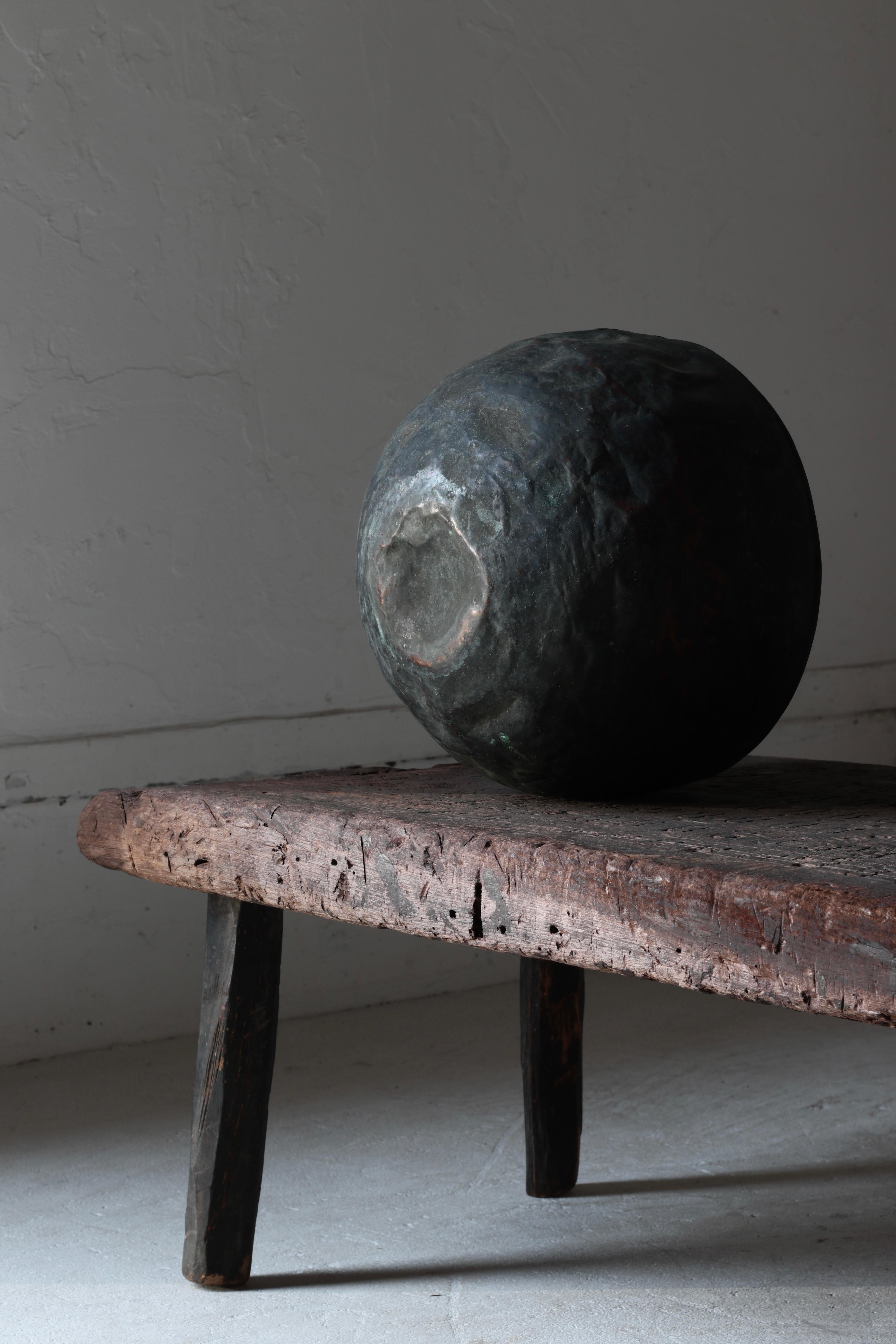 Cuenco japonés antiguo de cobre / Objeto / 1800-1900 / Wabi-sabi Mingei en venta 1
