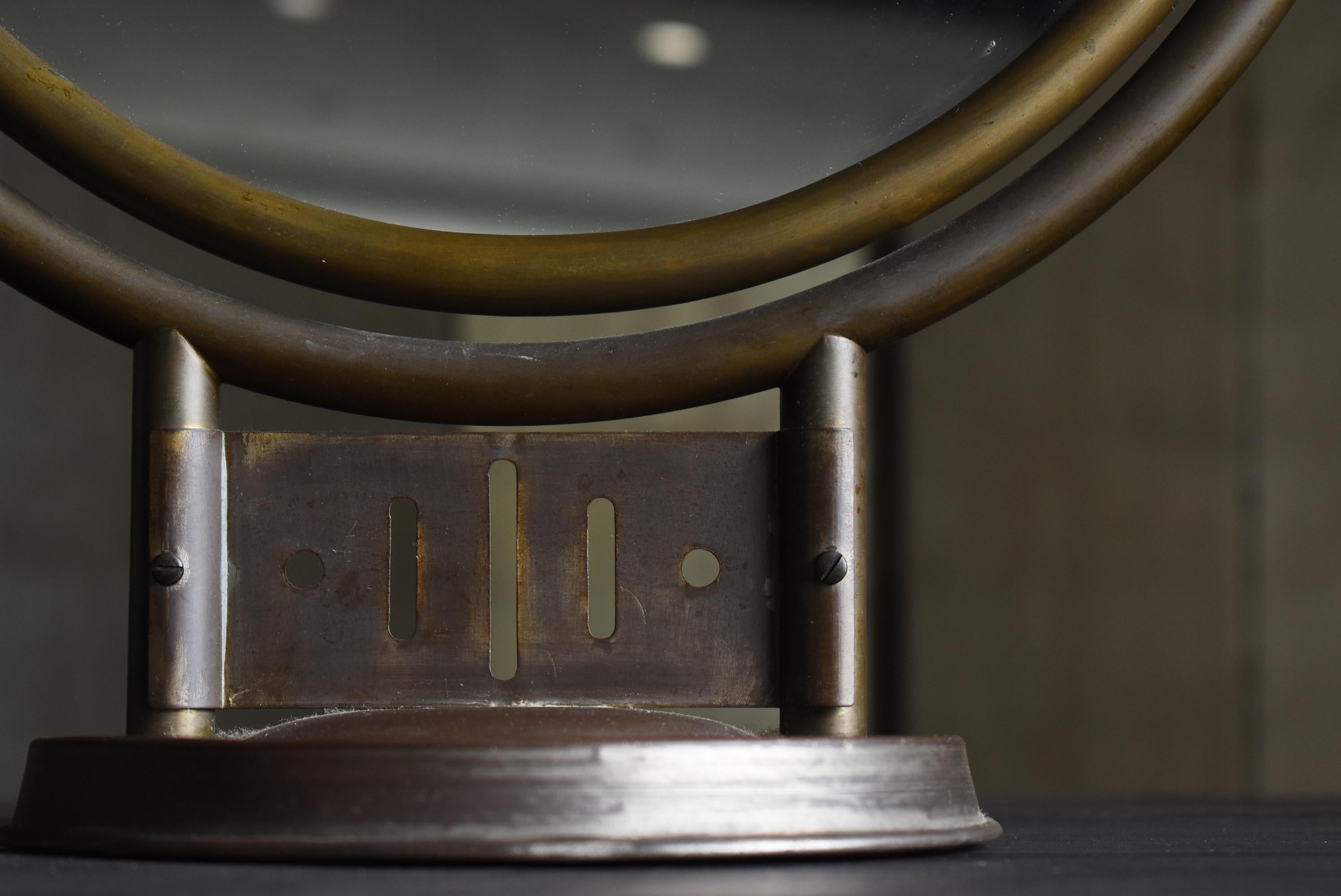 Japanese Antique Copper Table Mirror 1920s-1940s / Modern Stand Mirror in vendita 6