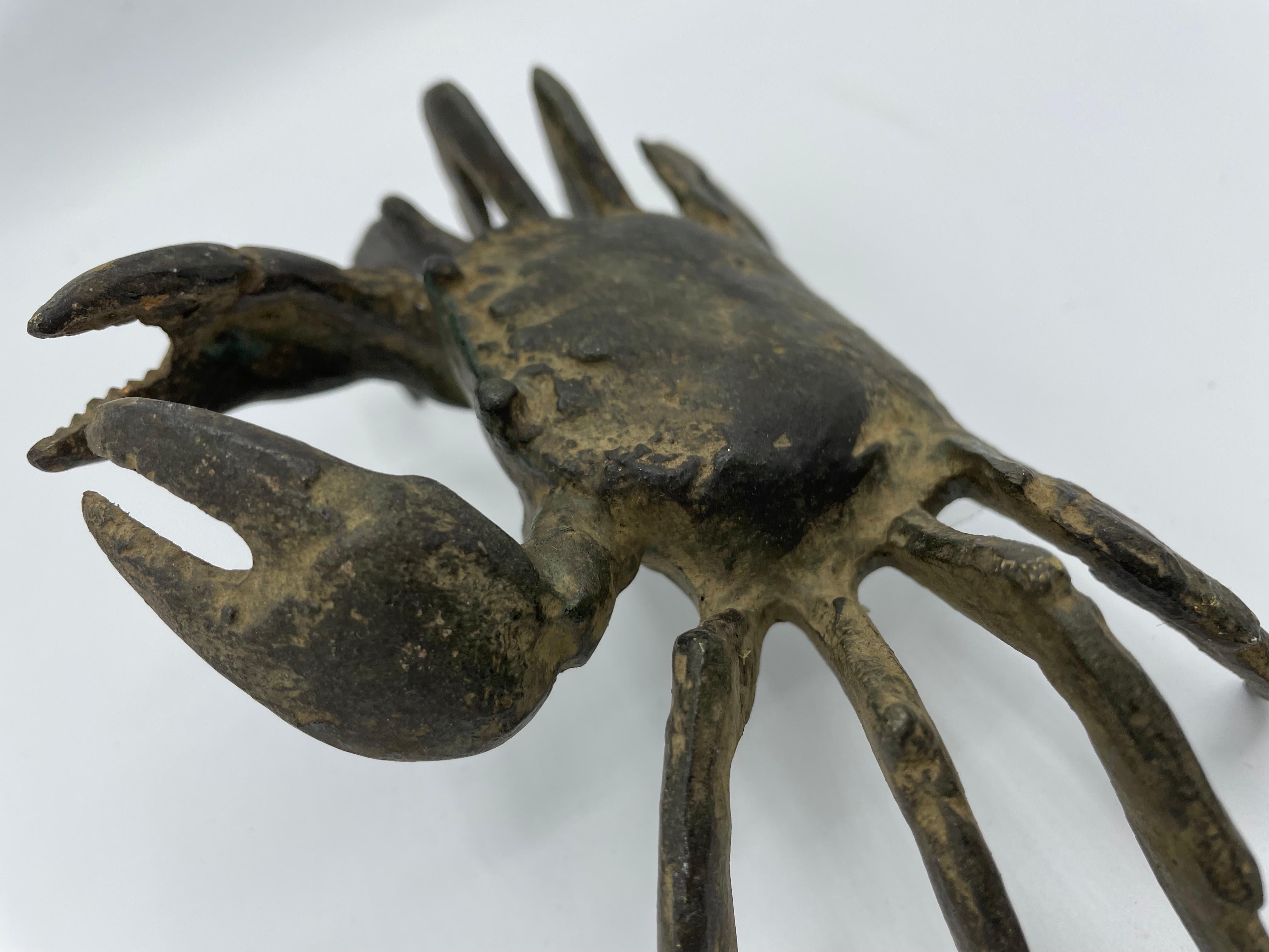 Japanese Antique Crab Bronze 'Made before the Second World War' 'N' 2 For Sale 1