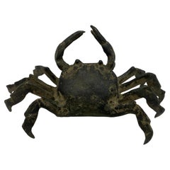 Crabe japonais antique en bronze "Fabriqué avant la Seconde Guerre mondiale" "N" 2