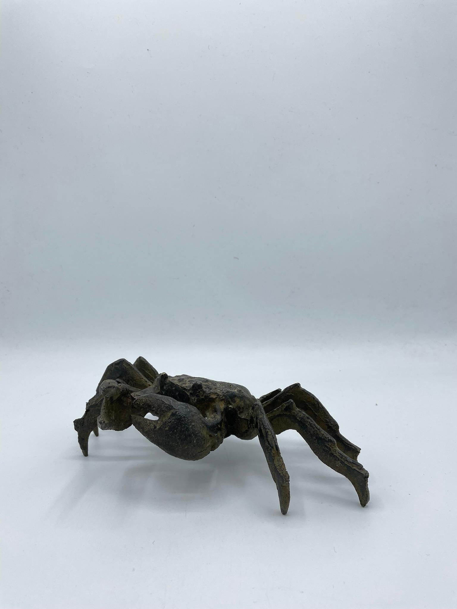 Japanese Antique Crab Bronze 'Made before the Second World War' 'N' In Fair Condition For Sale In Paris, FR