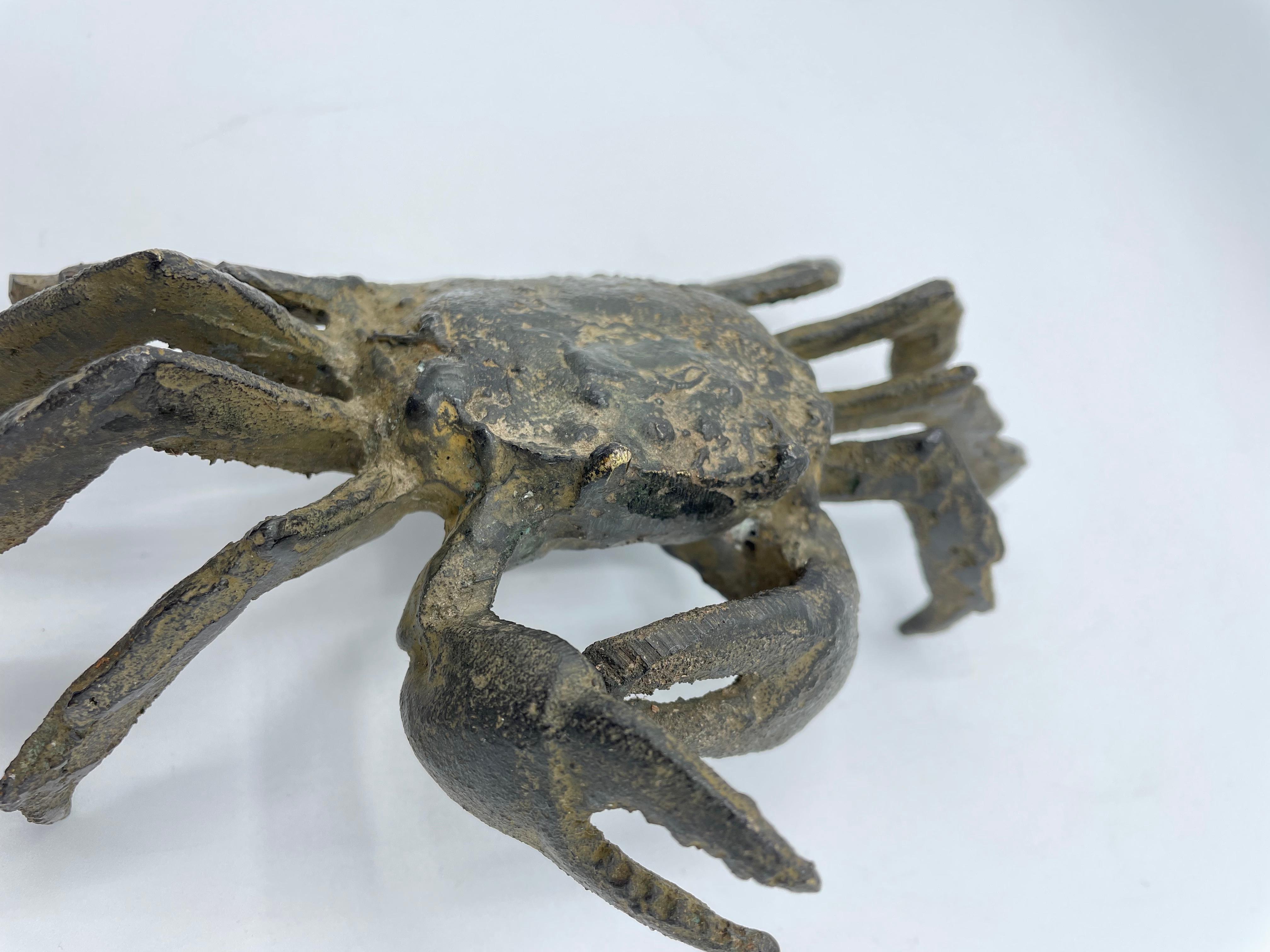 Japanese Antique Crab Bronze 'Made before the Second World War' 'N' For Sale 1