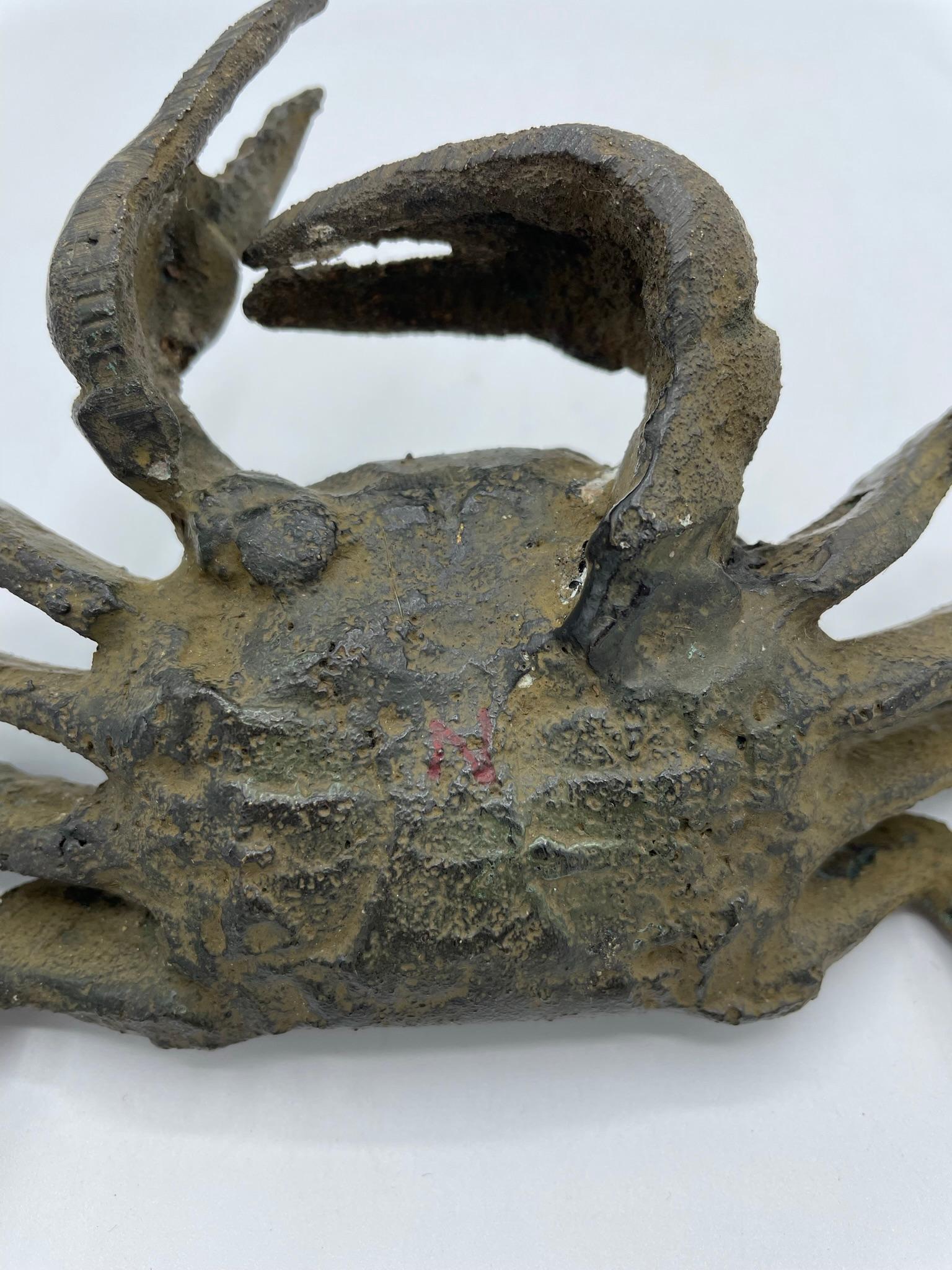 Japanese Antique Crab Bronze 'Made before the Second World War' 'N' For Sale 2