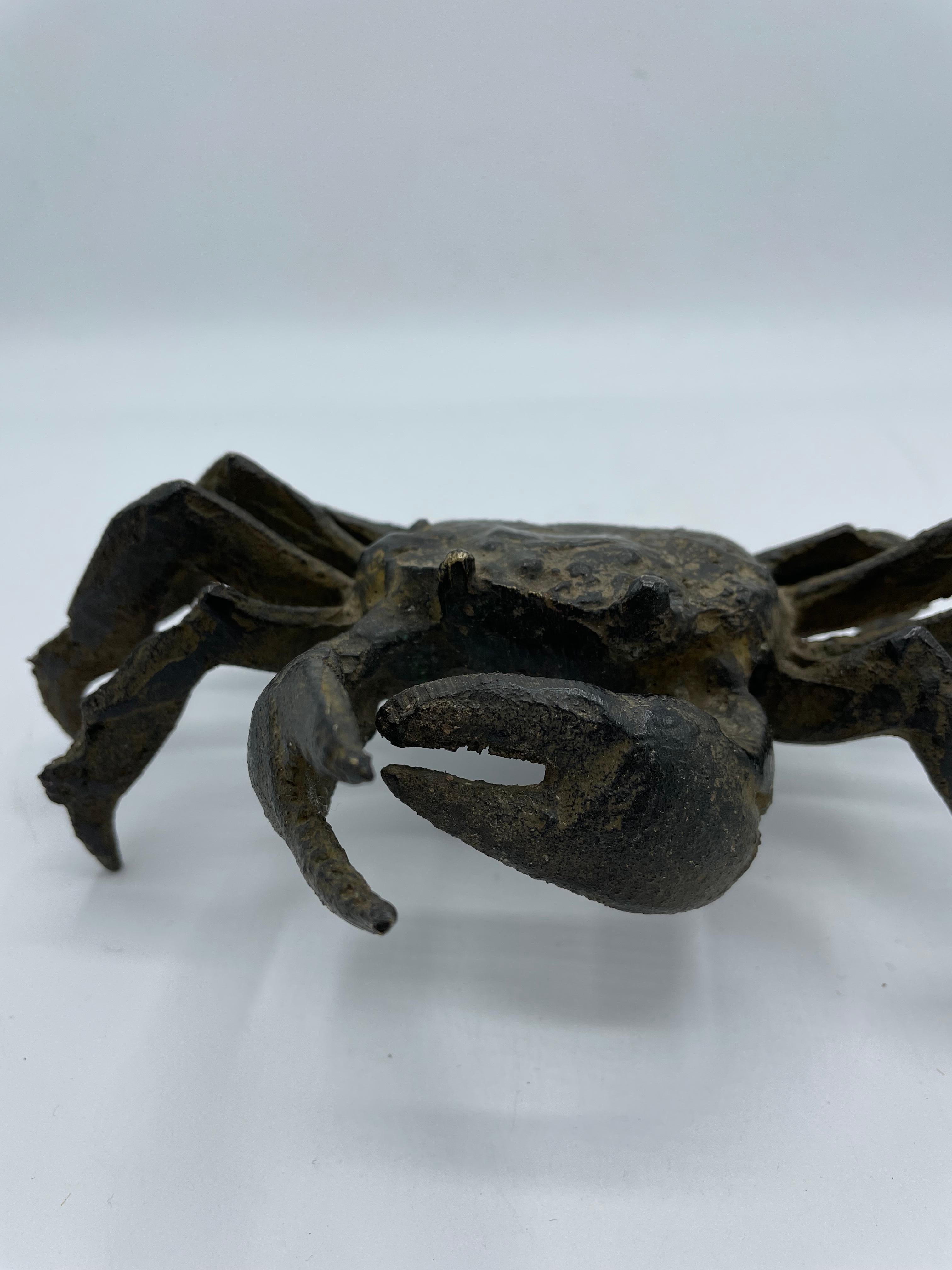 Japanese Antique Crab Bronze 'Made before the Second World War' 'N' For Sale 3