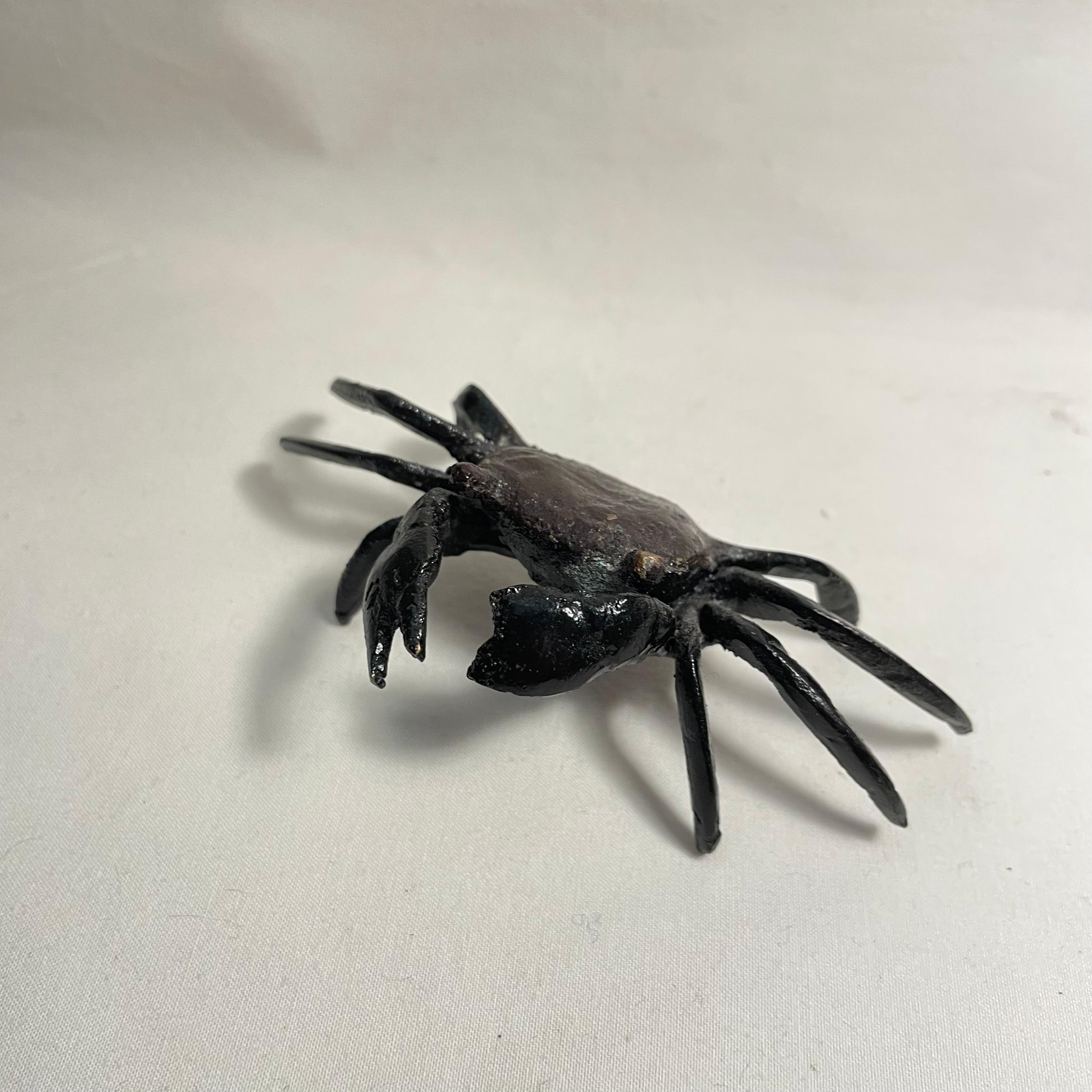 Showa SAGETSU ancien en bronze pour crabe 1930-40s en vente
