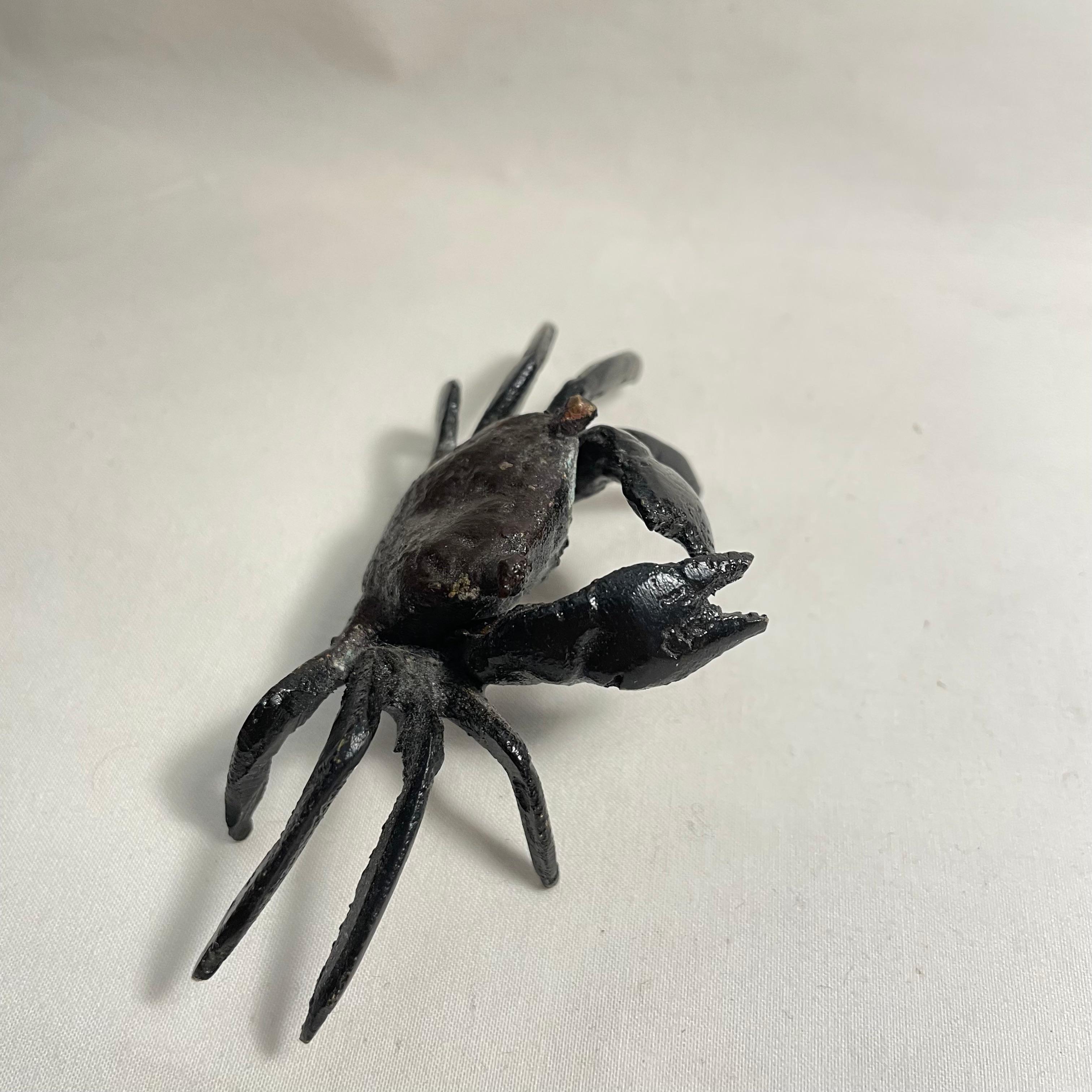 Japonais SAGETSU ancien en bronze pour crabe 1930-40s en vente