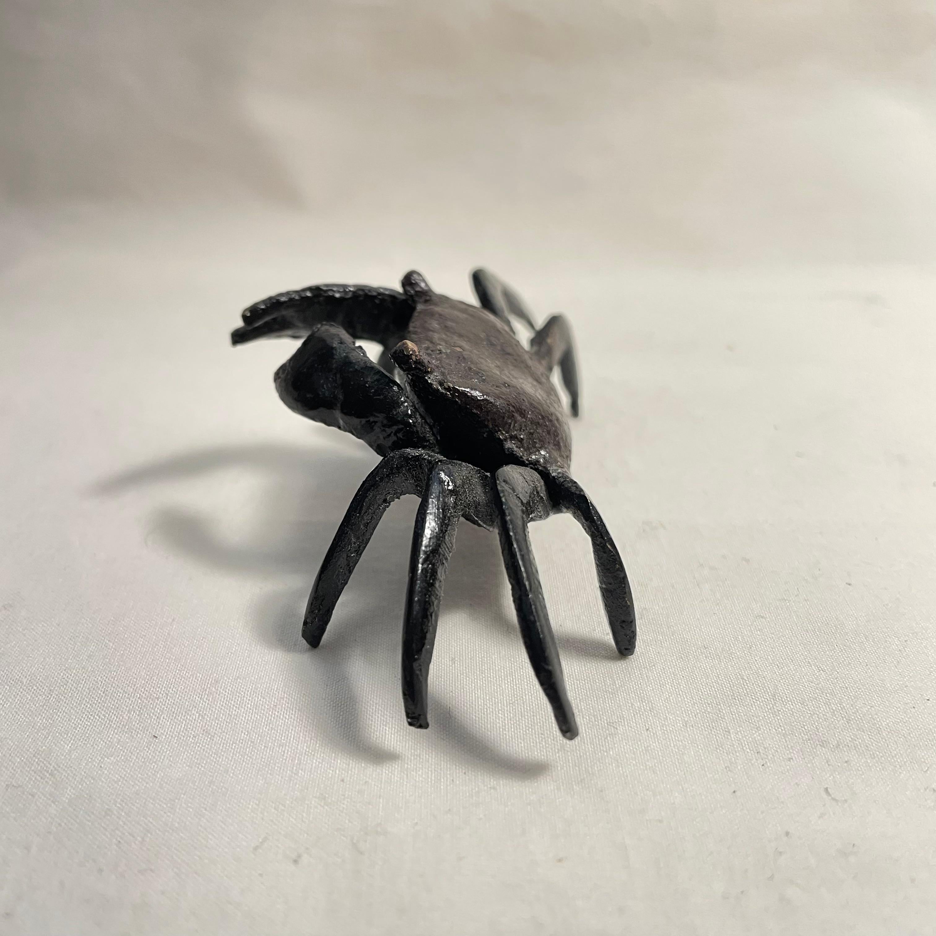 Bronze SAGETSU ancien en bronze pour crabe 1930-40s en vente