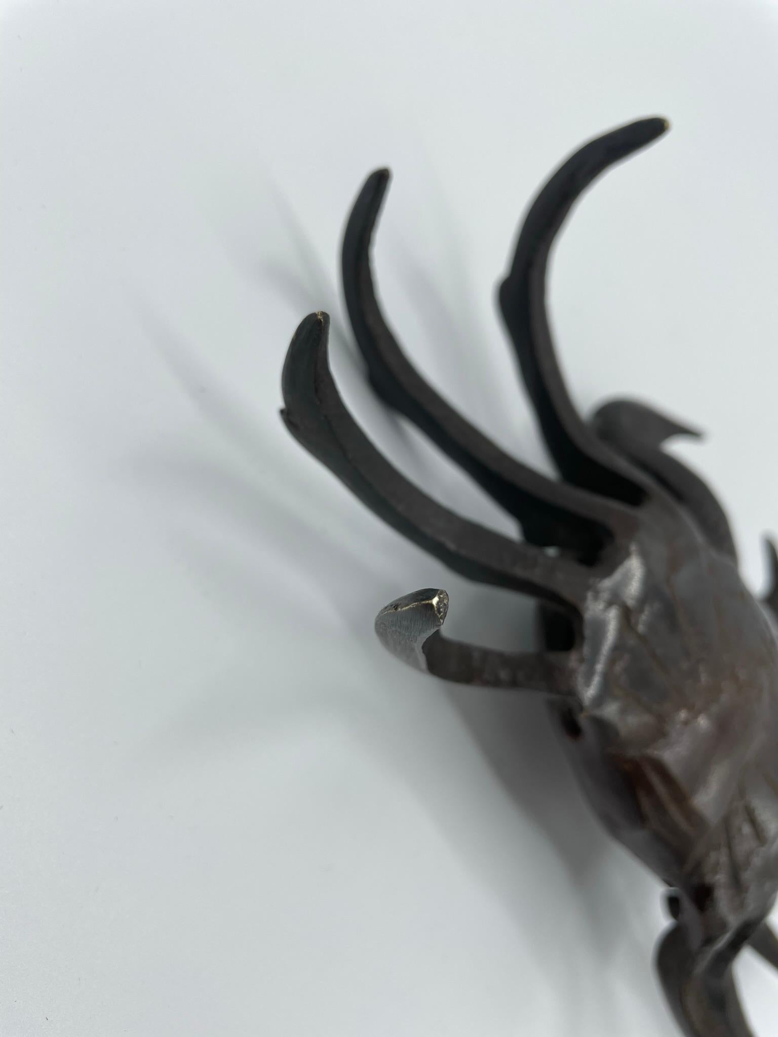 Japanese Antique Crab Object with Bronze 'Made before the Second World War' 5