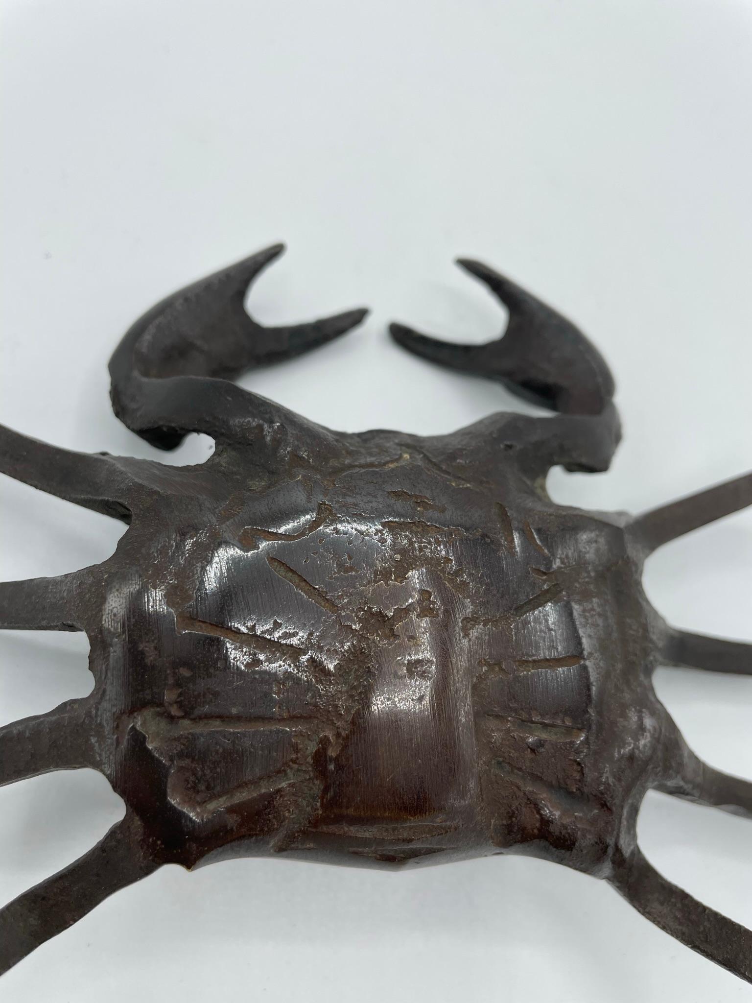 Japanese Antique Crab Object with Bronze 'Made before the Second World War' 6
