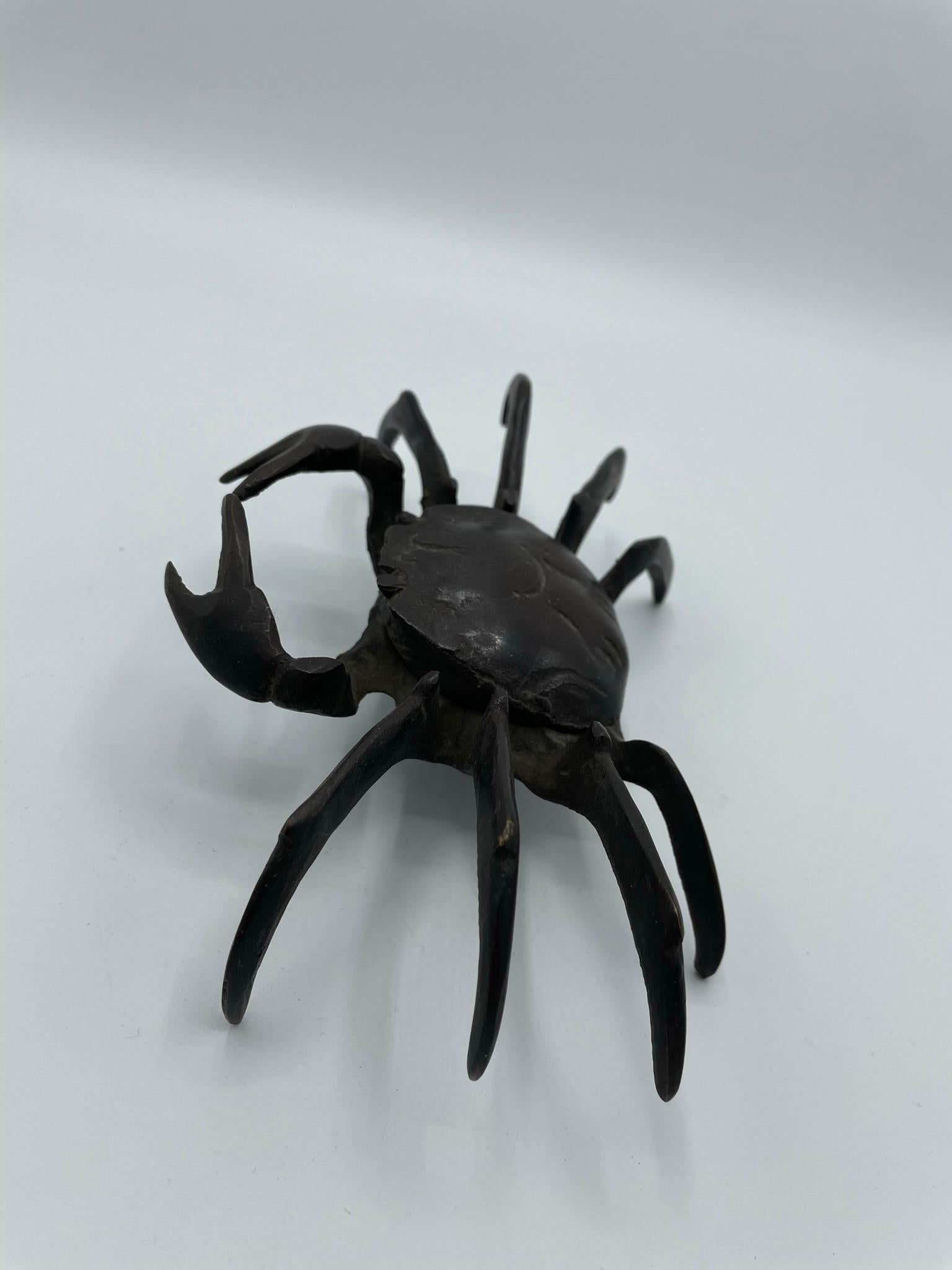 Japanese Antique Crab Object with Bronze 'Made before the Second World War' In Good Condition In Paris, FR