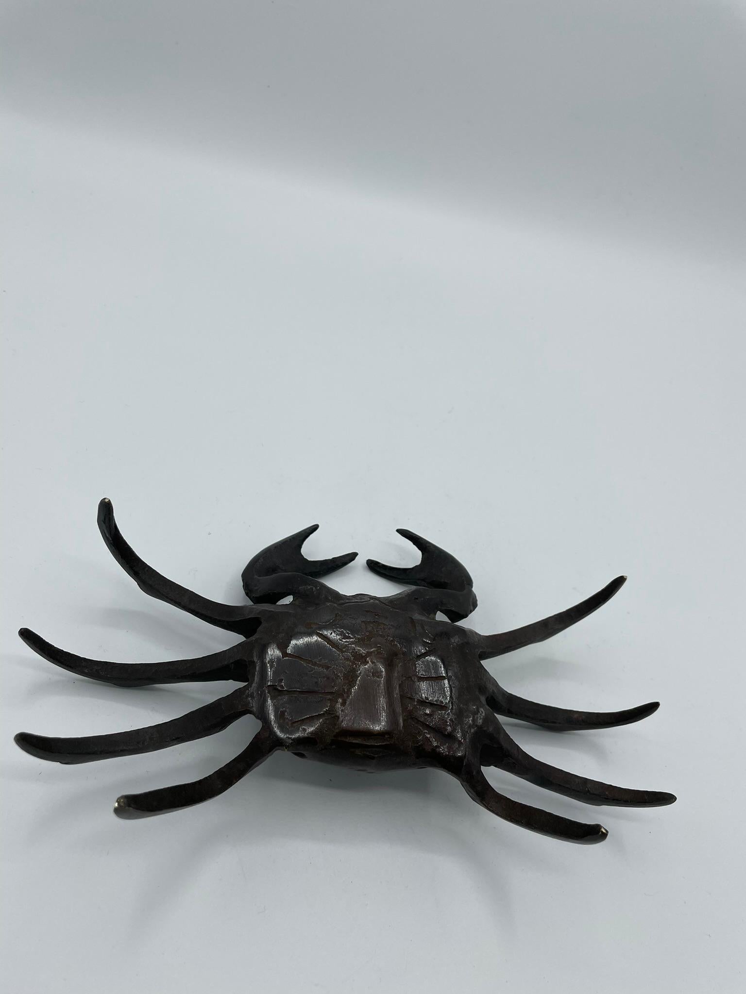 Japanese Antique Crab Object with Bronze 'Made before the Second World War' 3