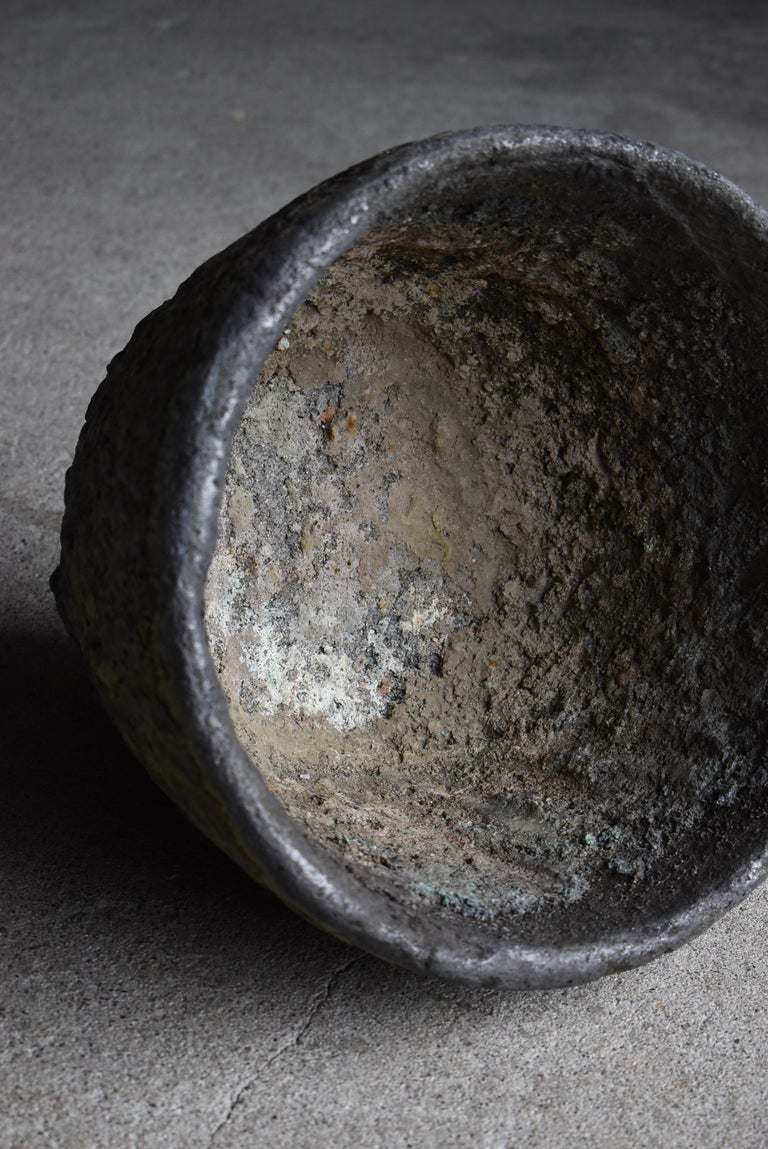 Japanese Antique Crucible 1920s1940s / Melting Pot Flower Vase Wabi