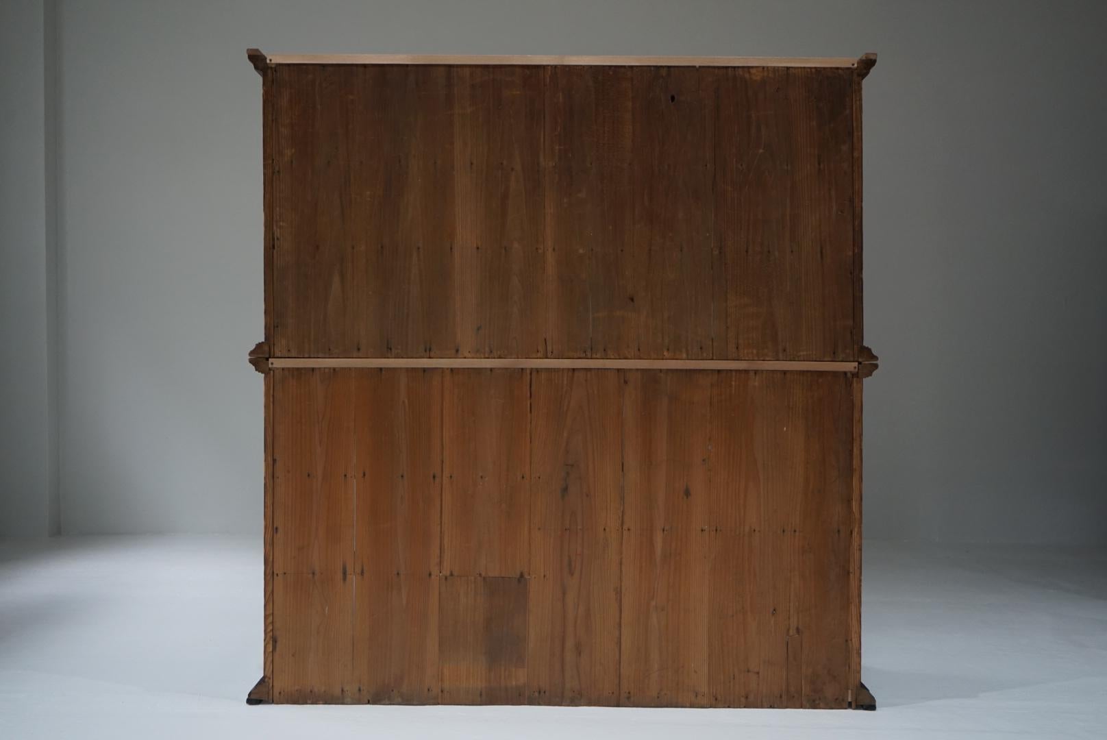 Armoire ancienne japonaise Etagères de rangement Wabi-Sabi Japandi en vente 14