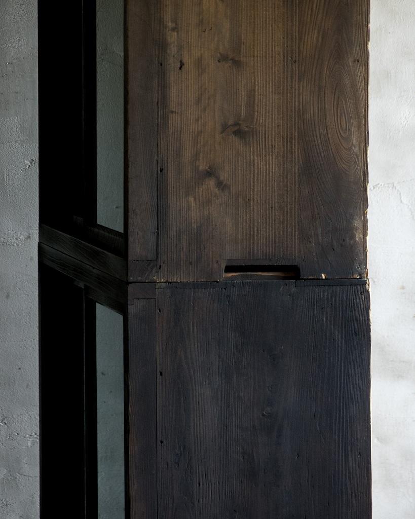 Japanese Antique Cupboard with Black Finish, Early Showa Period '1926-' For Sale 8
