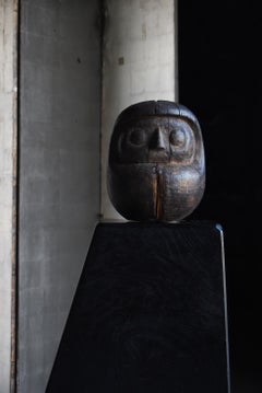 Japanese Antique Daruma Papier-Mâché Mold 1860s-1900s / Wabi Sabi Sculpture