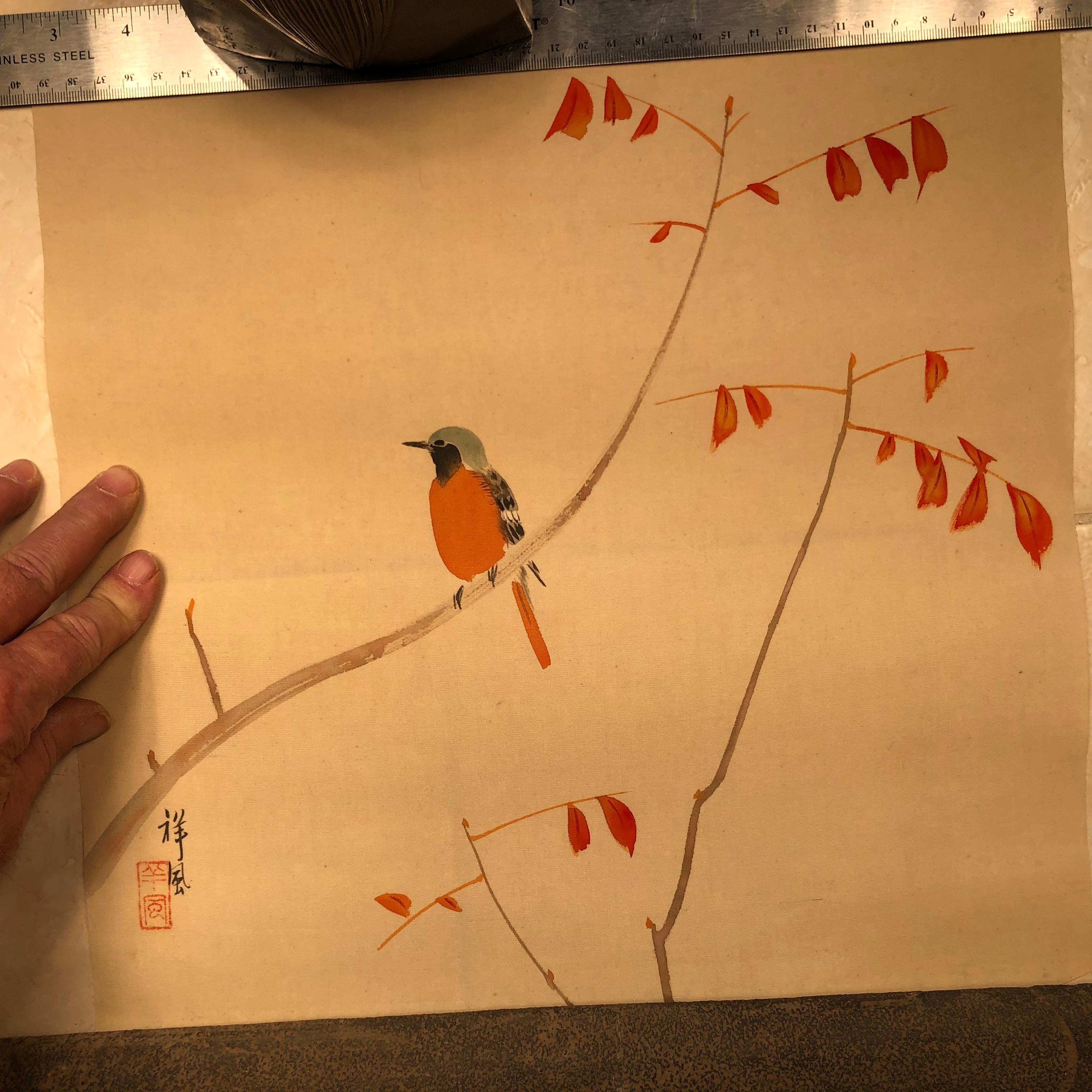 japanese painting birds