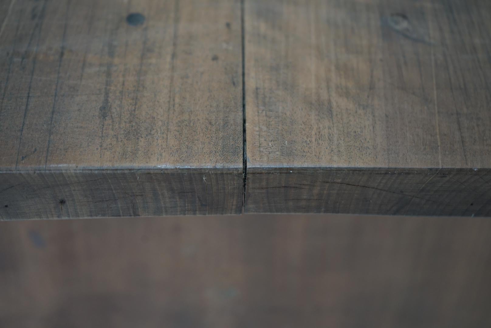 Wood Japanese Antique Desk 1937s Rustic Japandi For Sale