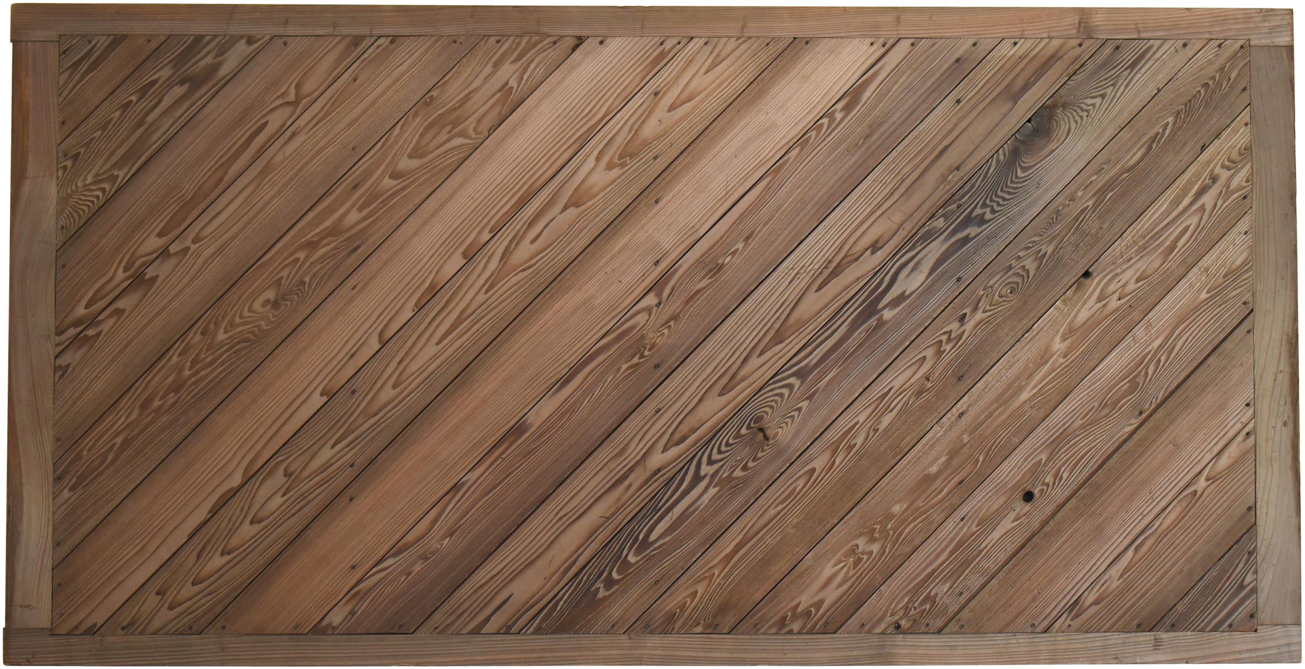 Japanese Antique Diagonal Cedar Wall Panel 1920s-1940s / Abstract Art Wabisabi For Sale