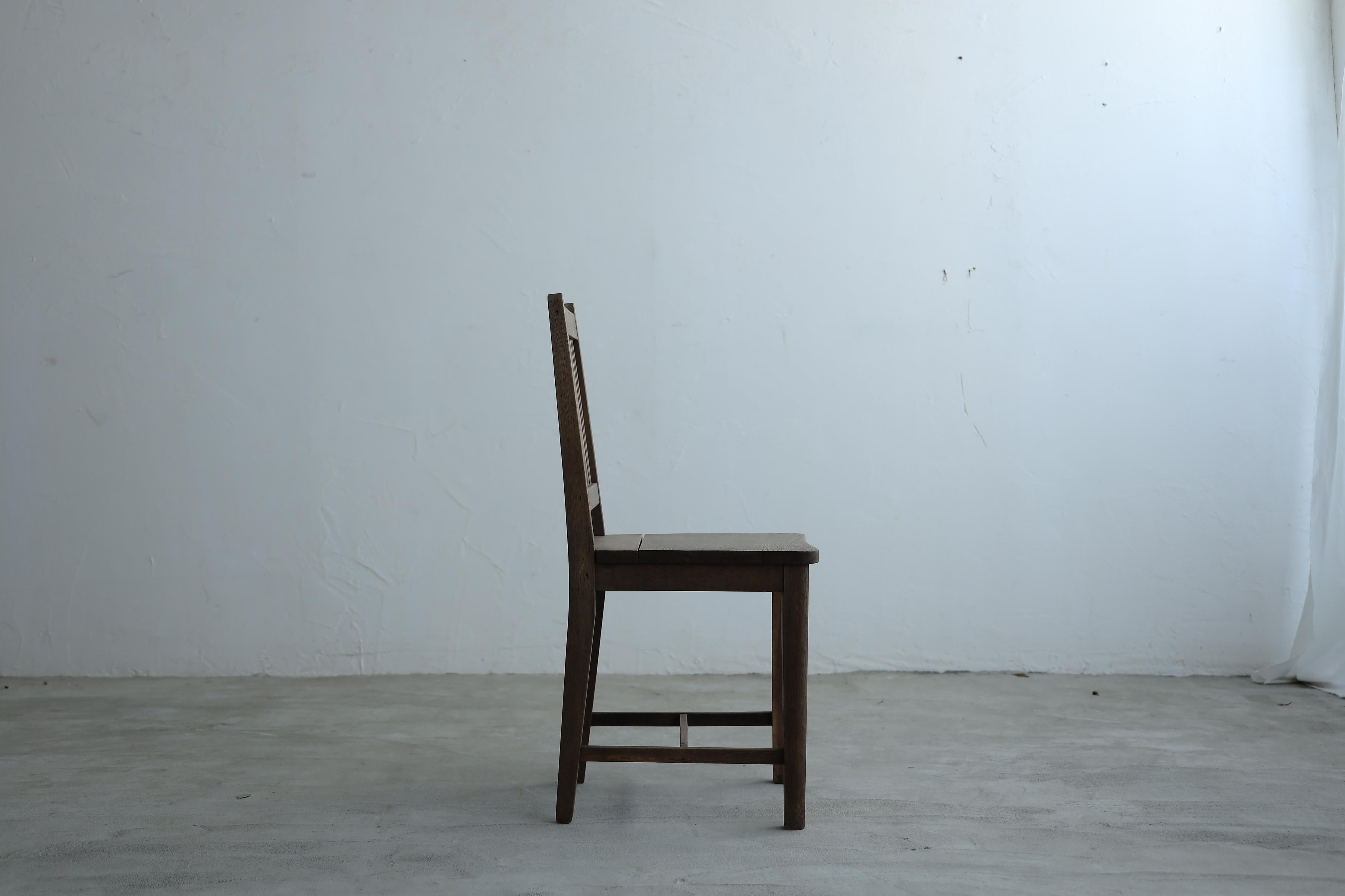 Sedie da pranzo antiche giapponesi, set di 2, sedia in legno primitiva, Wabi-Sabi in vendita 3