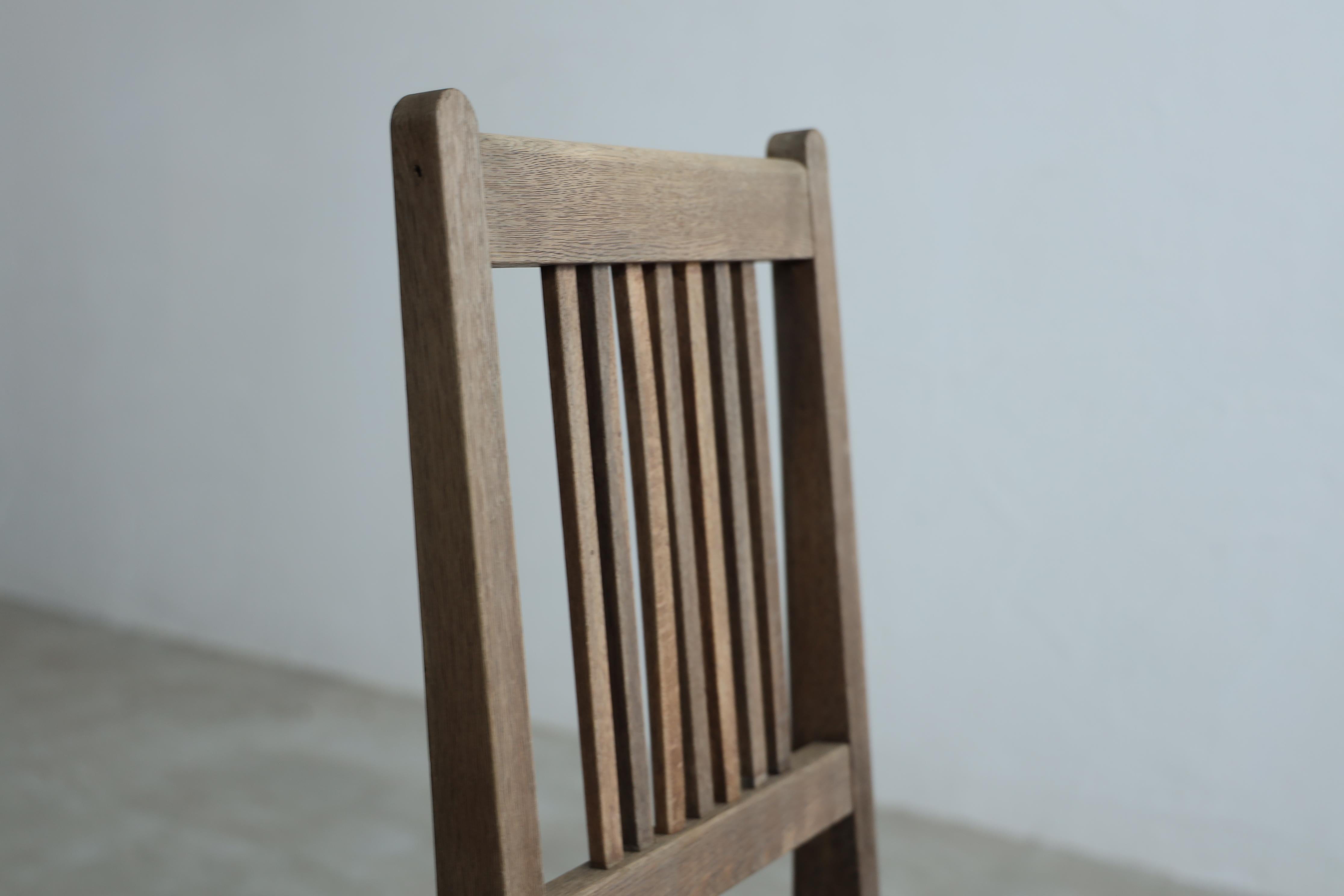 Sedie da pranzo antiche giapponesi, set di 2, sedia in legno primitiva, Wabi-Sabi in vendita 6