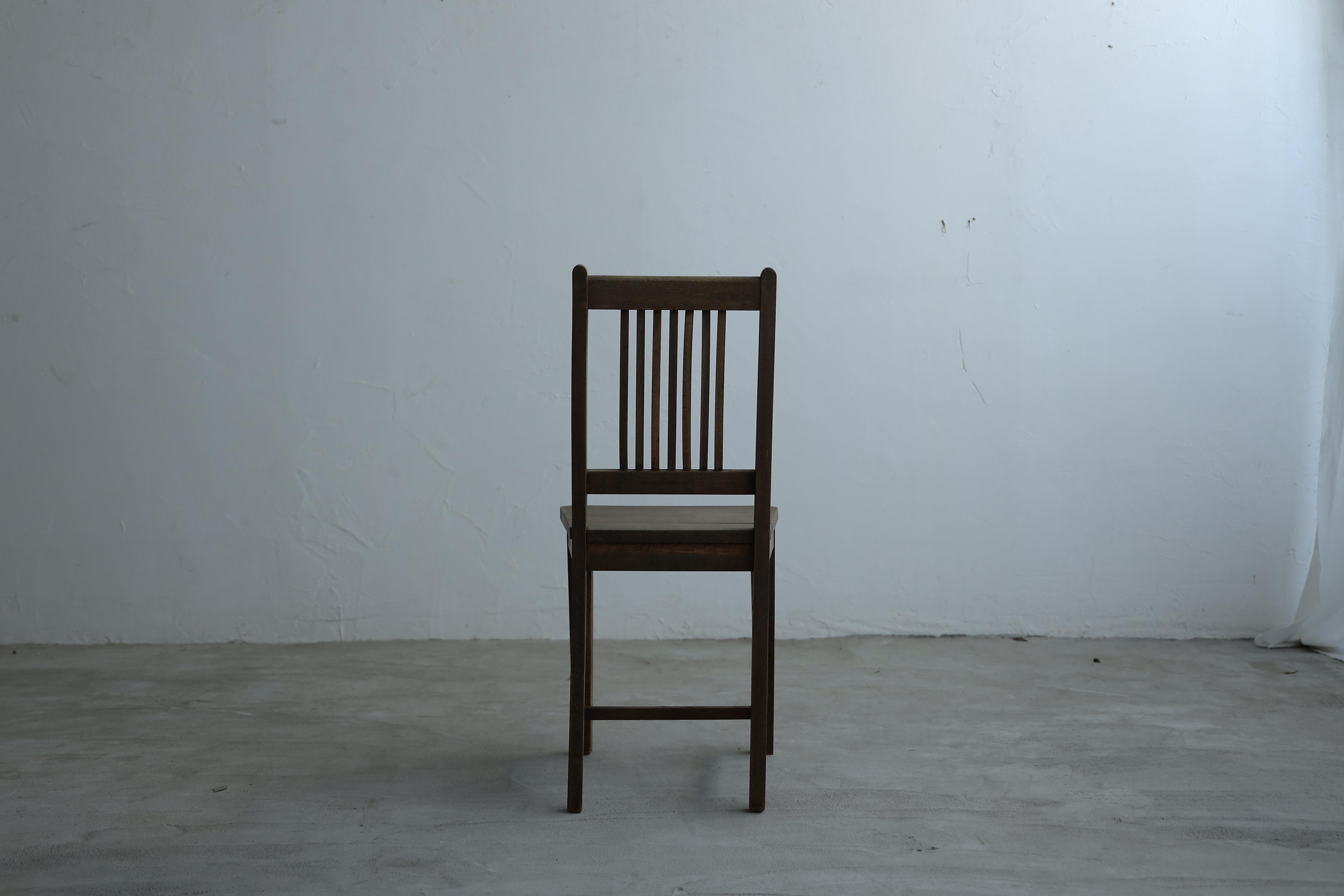 Sedie da pranzo antiche giapponesi, set di 2, sedia in legno primitiva, Wabi-Sabi in vendita 7