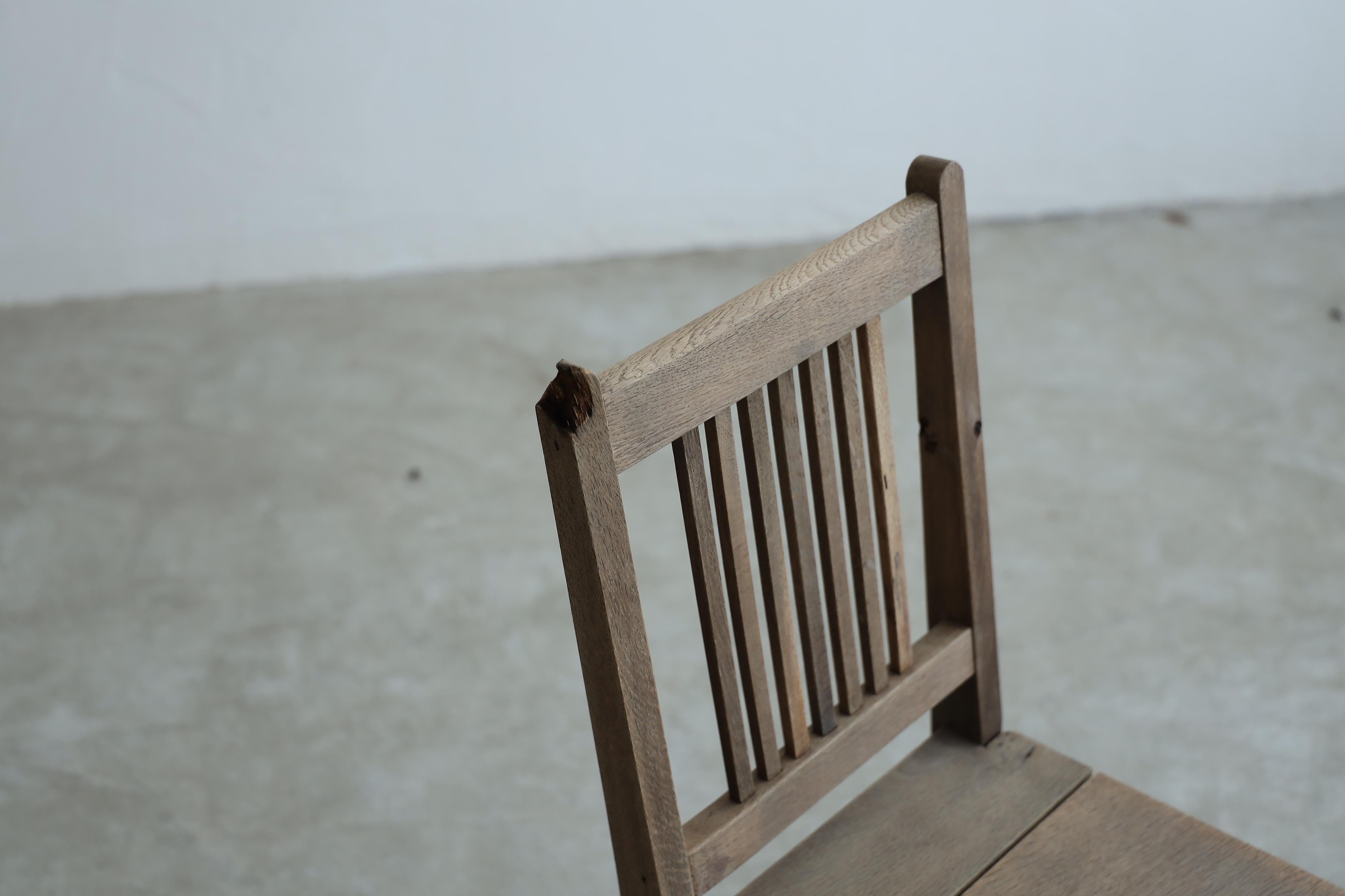 Sedie da pranzo antiche giapponesi, set di 2, sedia in legno primitiva, Wabi-Sabi in vendita 9