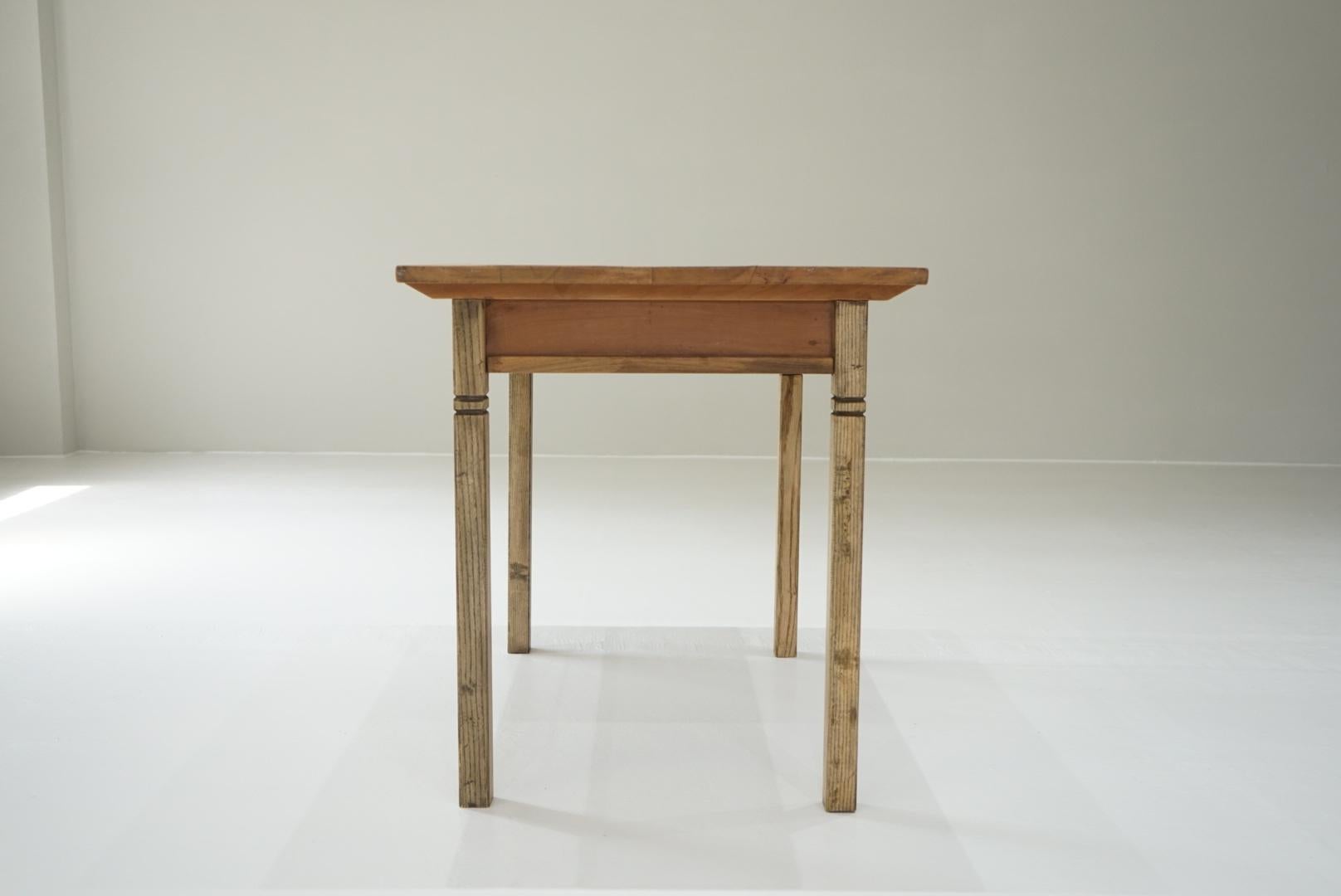 Japanese Antique Dining Table Desk Primitive Japandi For Sale 6