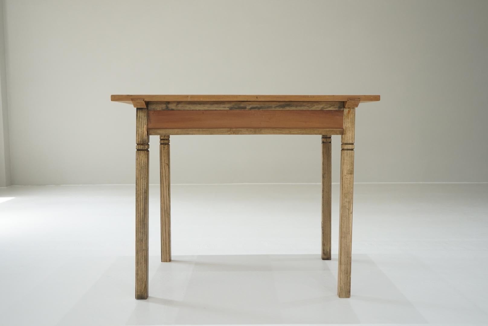 Japanese Antique Dining Table Desk Primitive Japandi For Sale 8