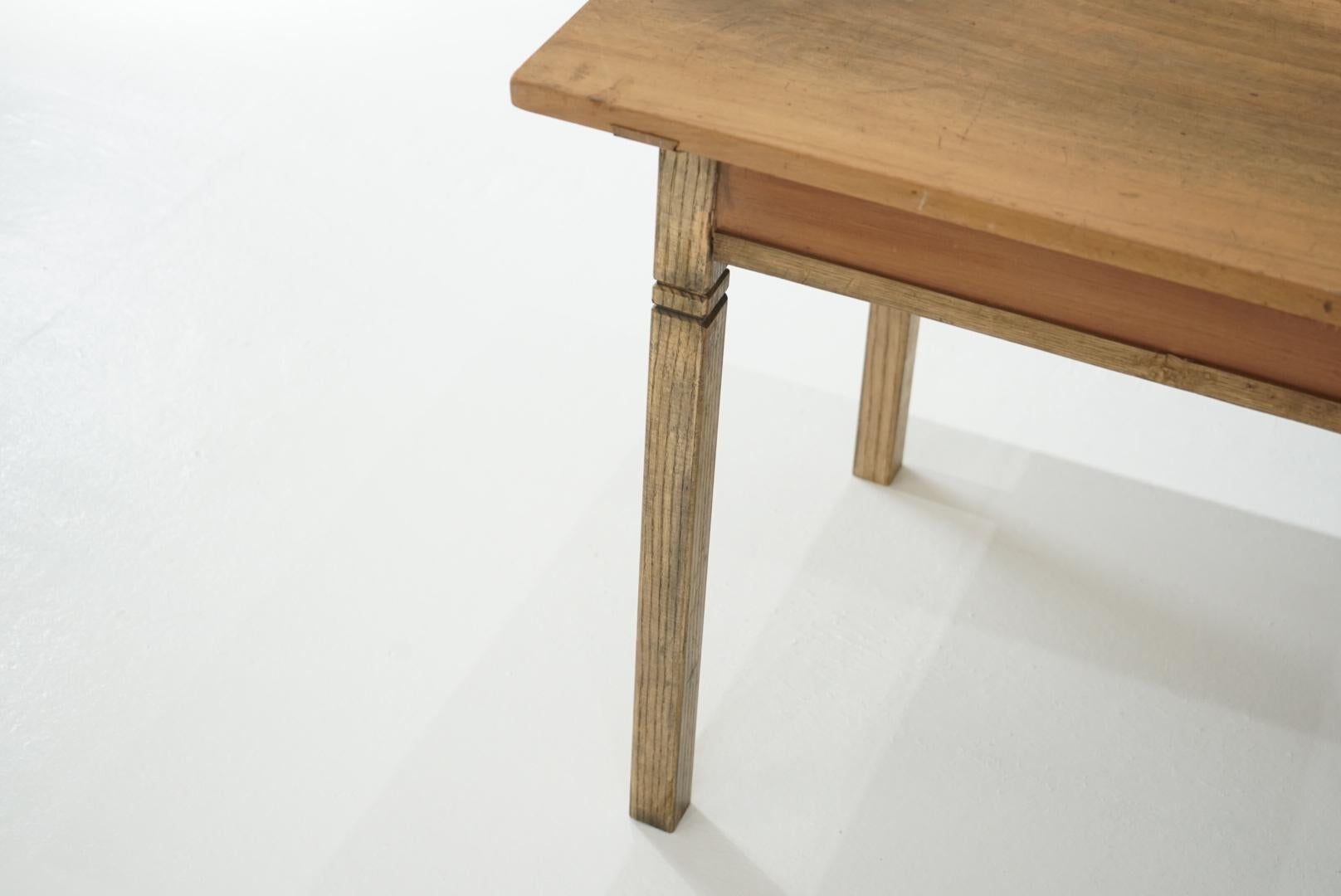 Japanese Antique Dining Table Desk Primitive Japandi For Sale 9