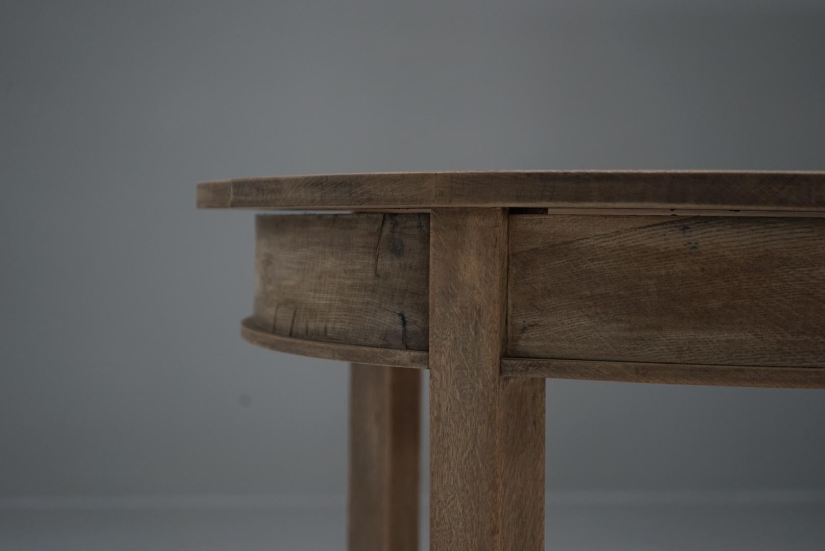 Japanischer antiker runder japanischer Esstisch Japandi (Holz) im Angebot