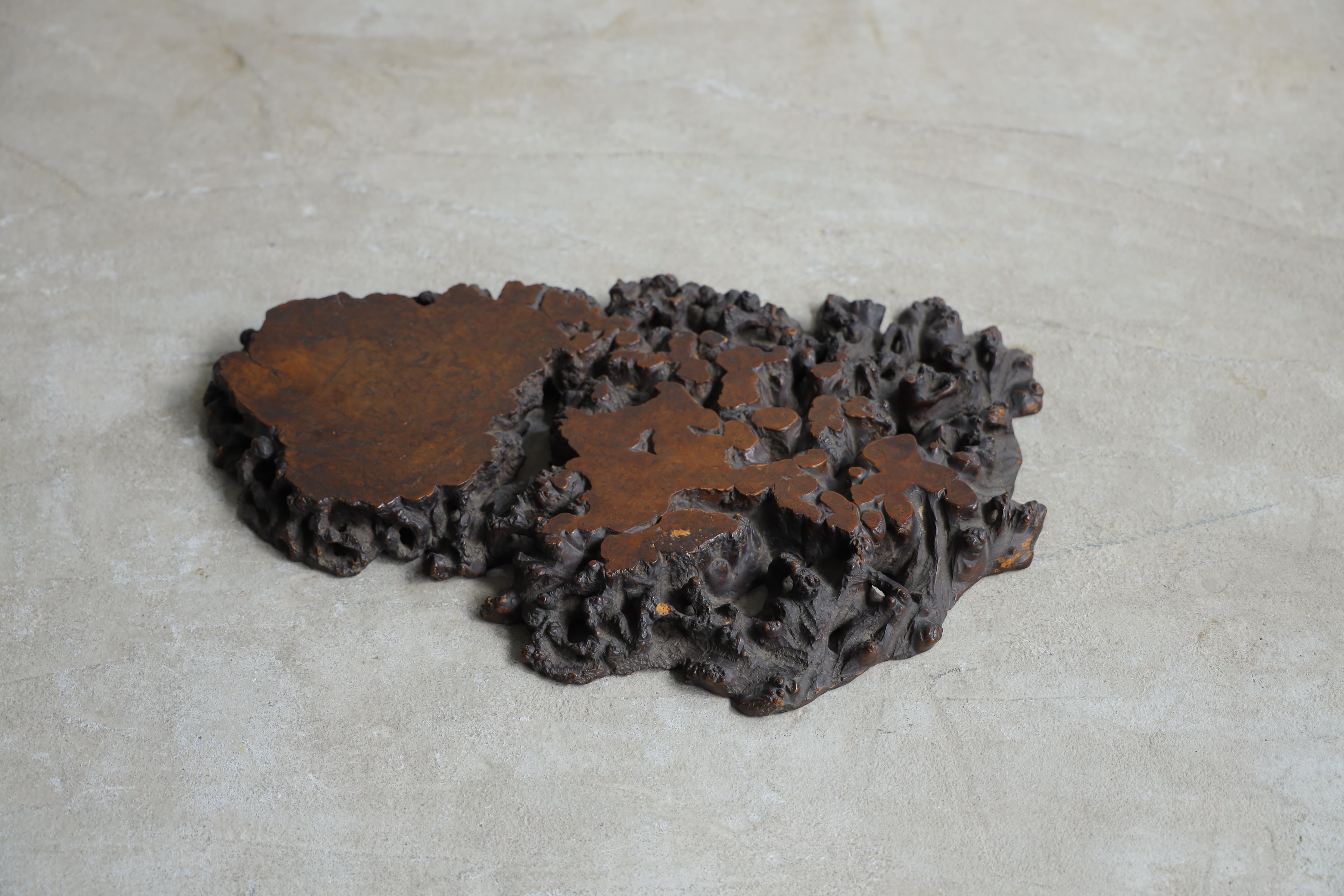 Japanese Antique Display Stand, Bonsai Stand, Wooden Object, Wabi-Sabi In Good Condition For Sale In Katori-Shi, 12