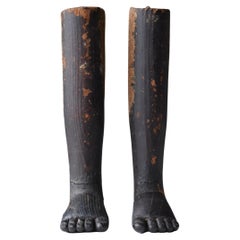 Japanische antike japanische Puppenform „Foot“ aus Holz, 1860er-1900er Jahre/Mingei-Objekt Holzschnitzerei